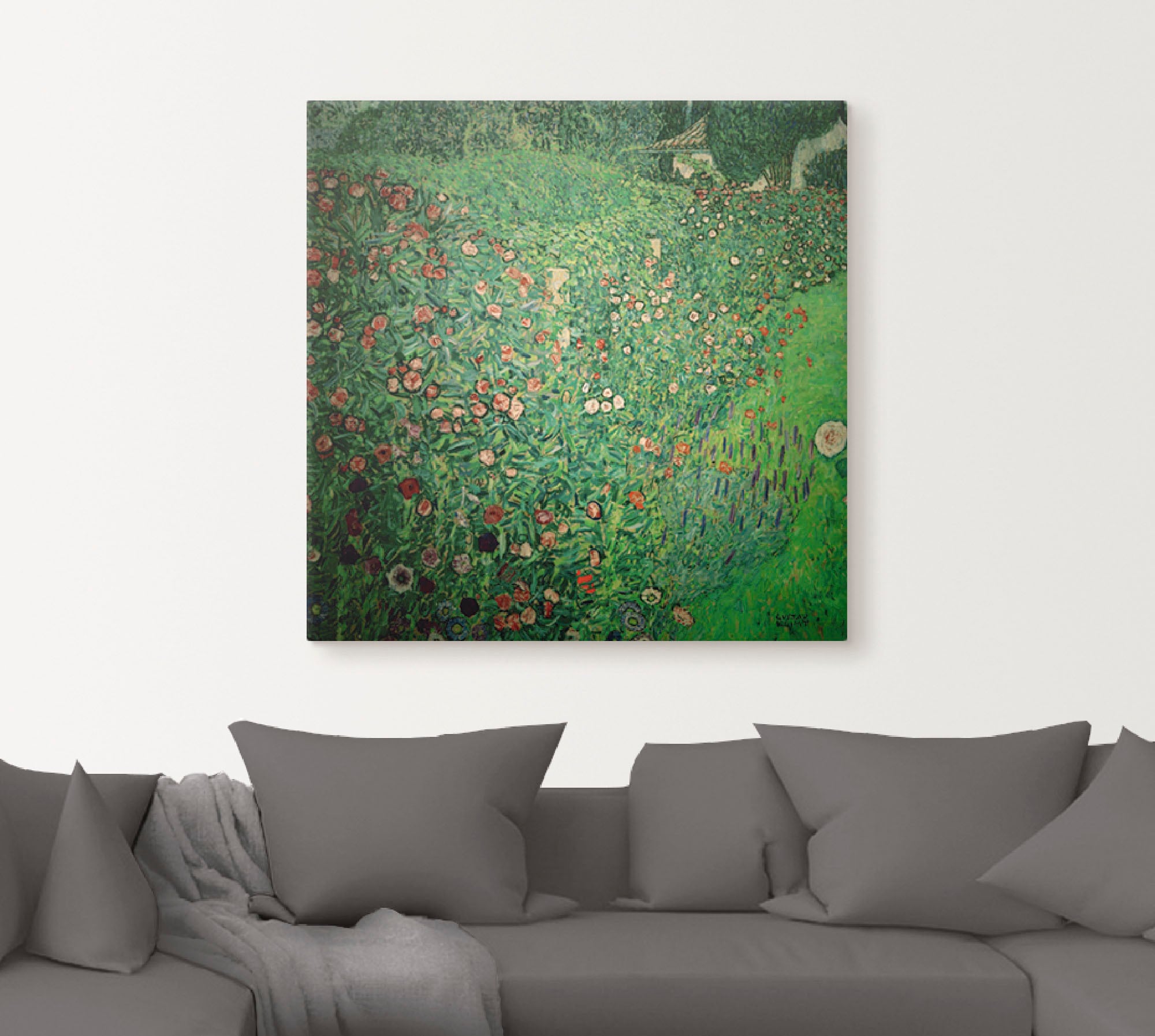 Artland Leinwandbild »Italienische Gartenlandschaft«, Garten, (1 St.), auf Keilrahmen gespannt