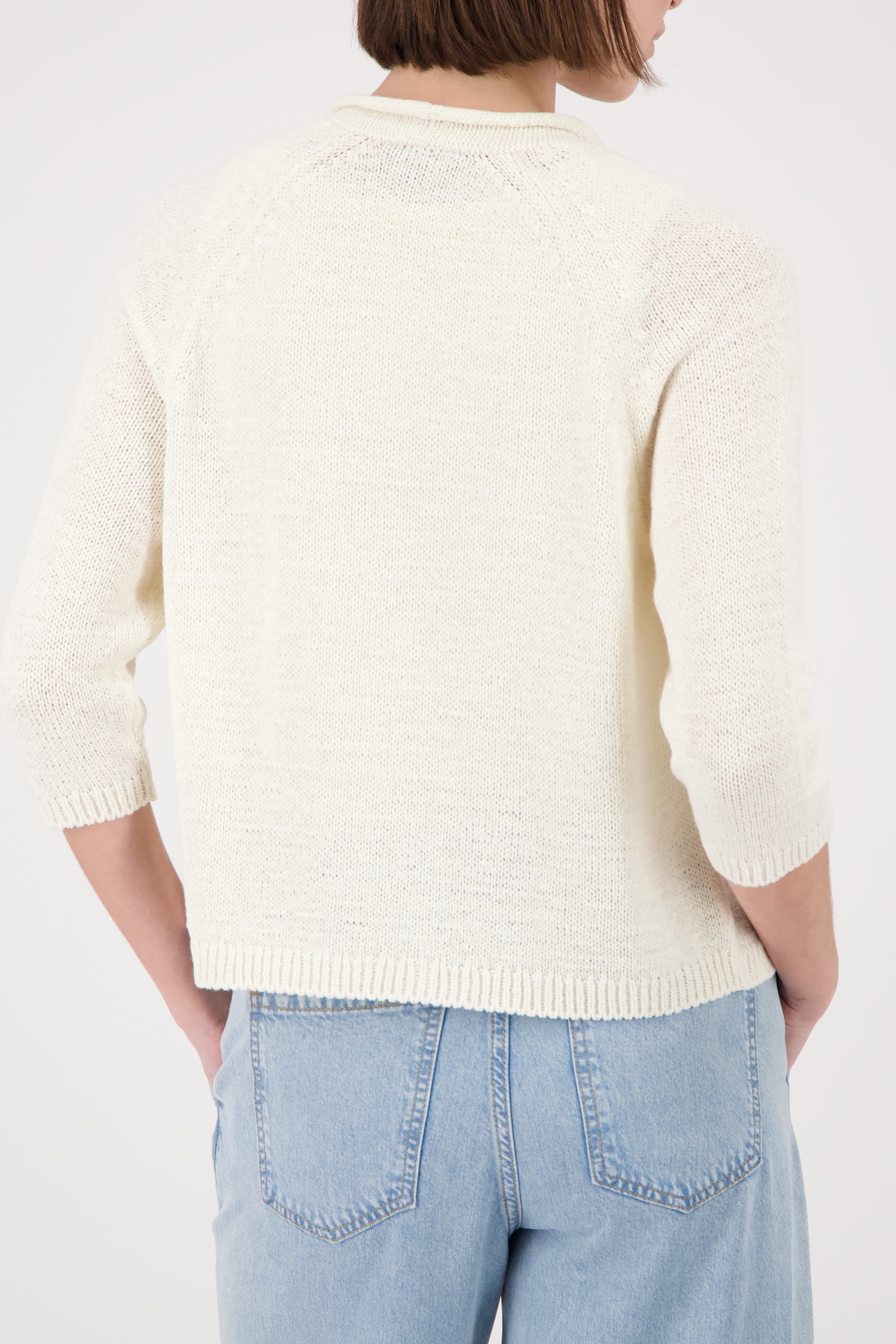 Monari Veste en tricot »Jacke Stricküberwurf Basic« à manches mi-longues