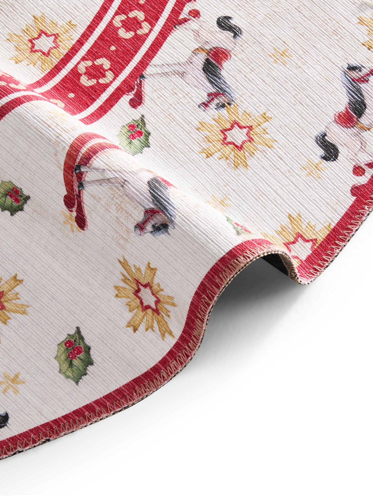 Villeroy & Boch Teppich »Toy's Delight Limited Edition Santa Claus« rund 3 mm Höhe Limited Edition, Weihnachten, Wohnzimmer, Baumrock, Waschbar, Rund