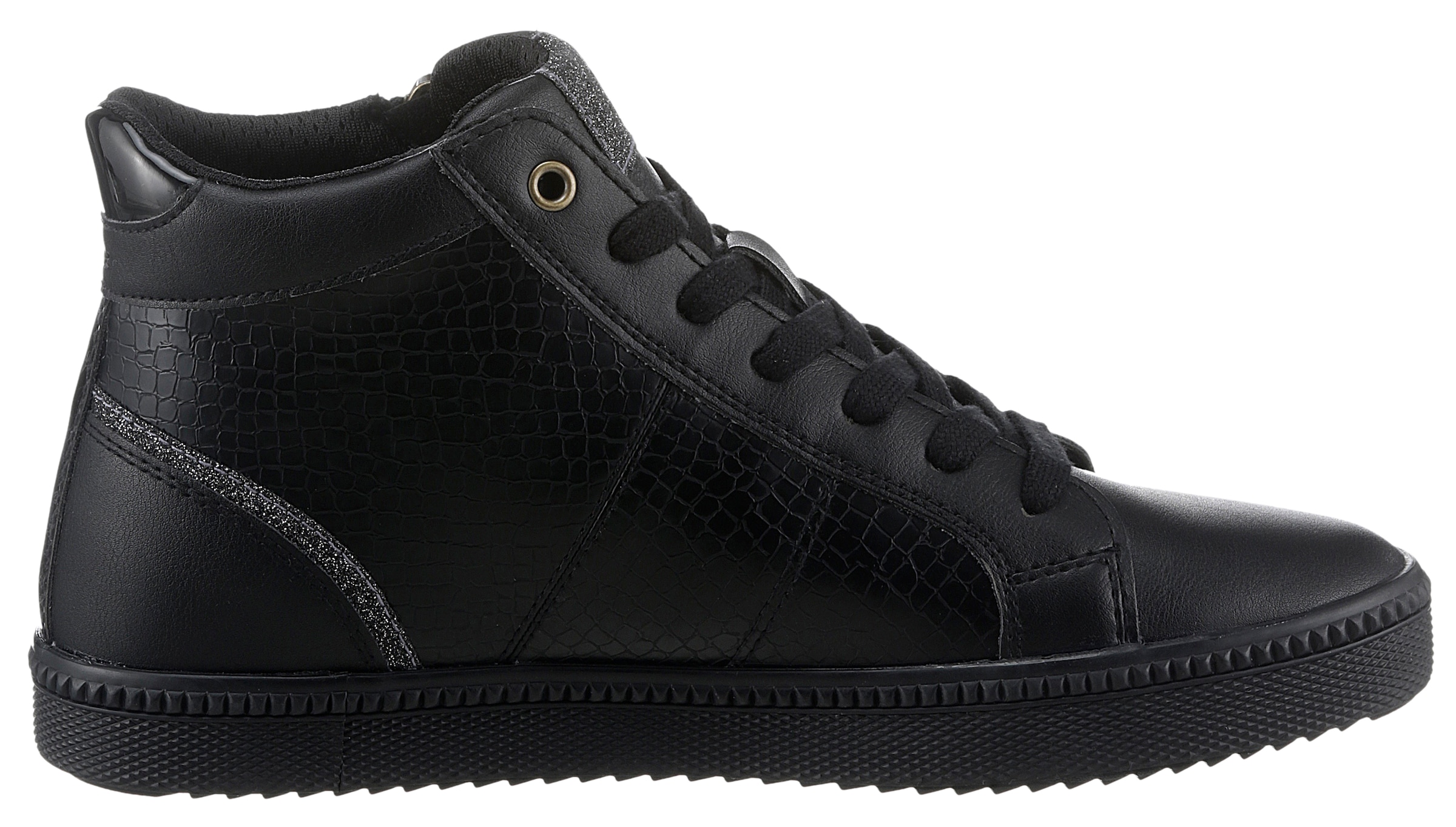 Geox Sneaker »D BLOMIEE B«, High Top Sneaker, Schnürboots, Winterboots mit Reissverschluss