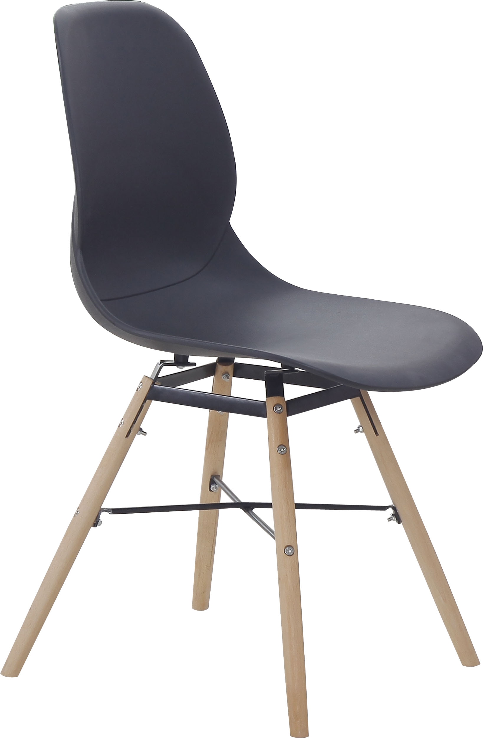 Kayoom 4-Fussstuhl »Stuhl Amy 110 2er-Set, praktisches Set, bequemer Kunststoffstuhl«, (Set), 2 St., pflegeleicht, abwaschbar, in einem Stück spritzgegossene Sitzfläche