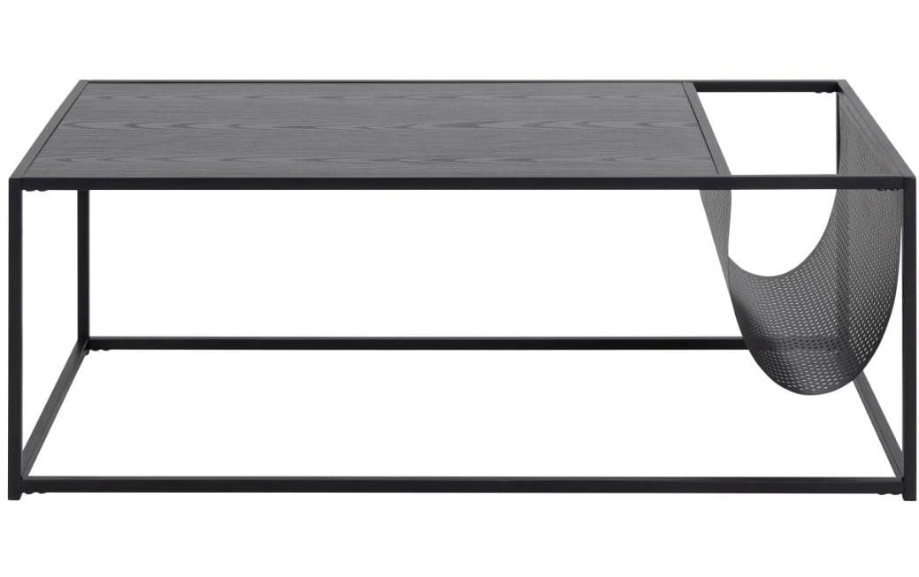 AC Design Couchtisch mit Gestell aus Metall, rechteckige Form, Zeitungsständer aus Metall