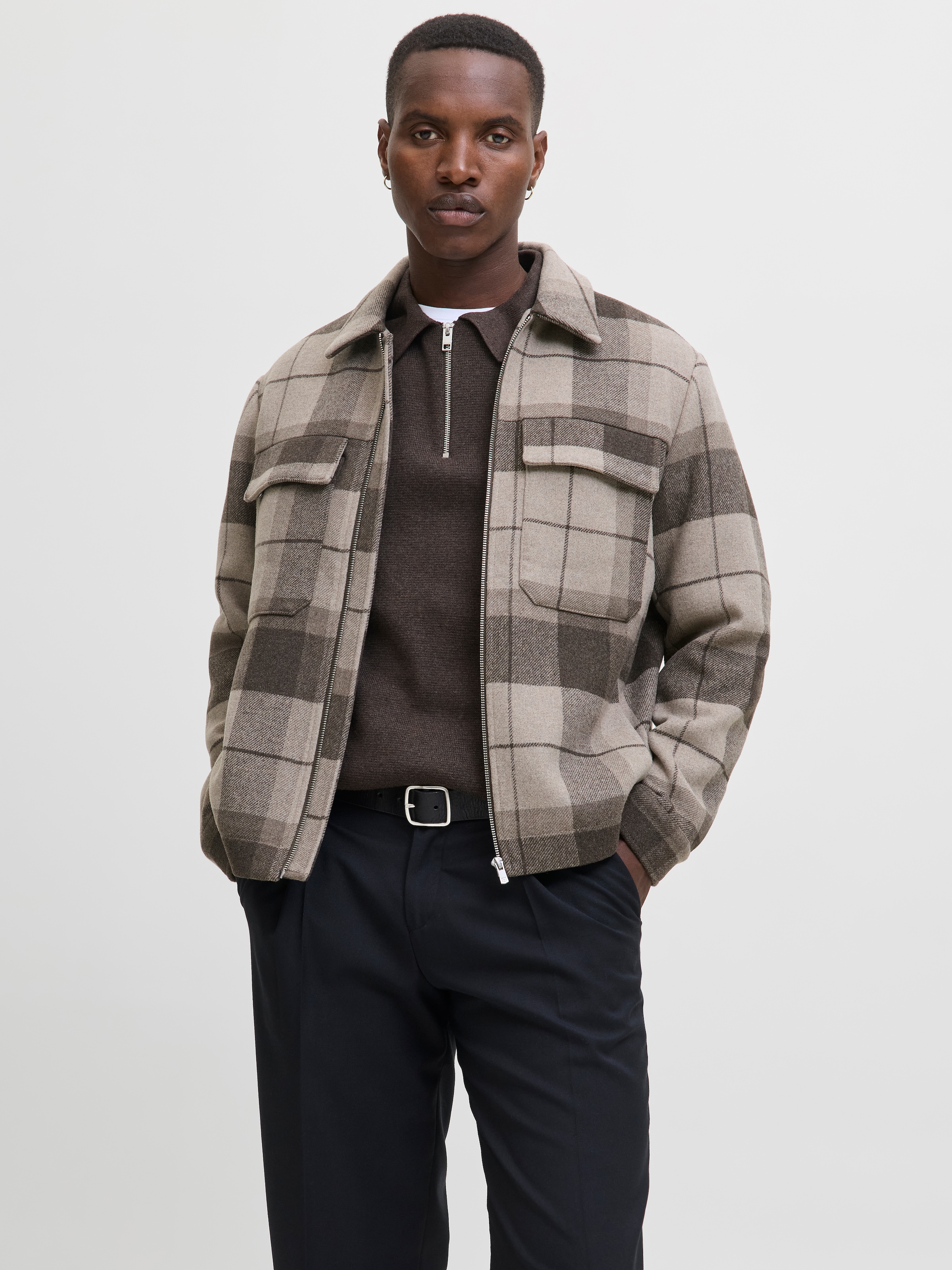 Image of Jack & Jones Wolljacke "JPRCCRUSSEL WOOL BLEND JACKET SN" ohne Kapuze