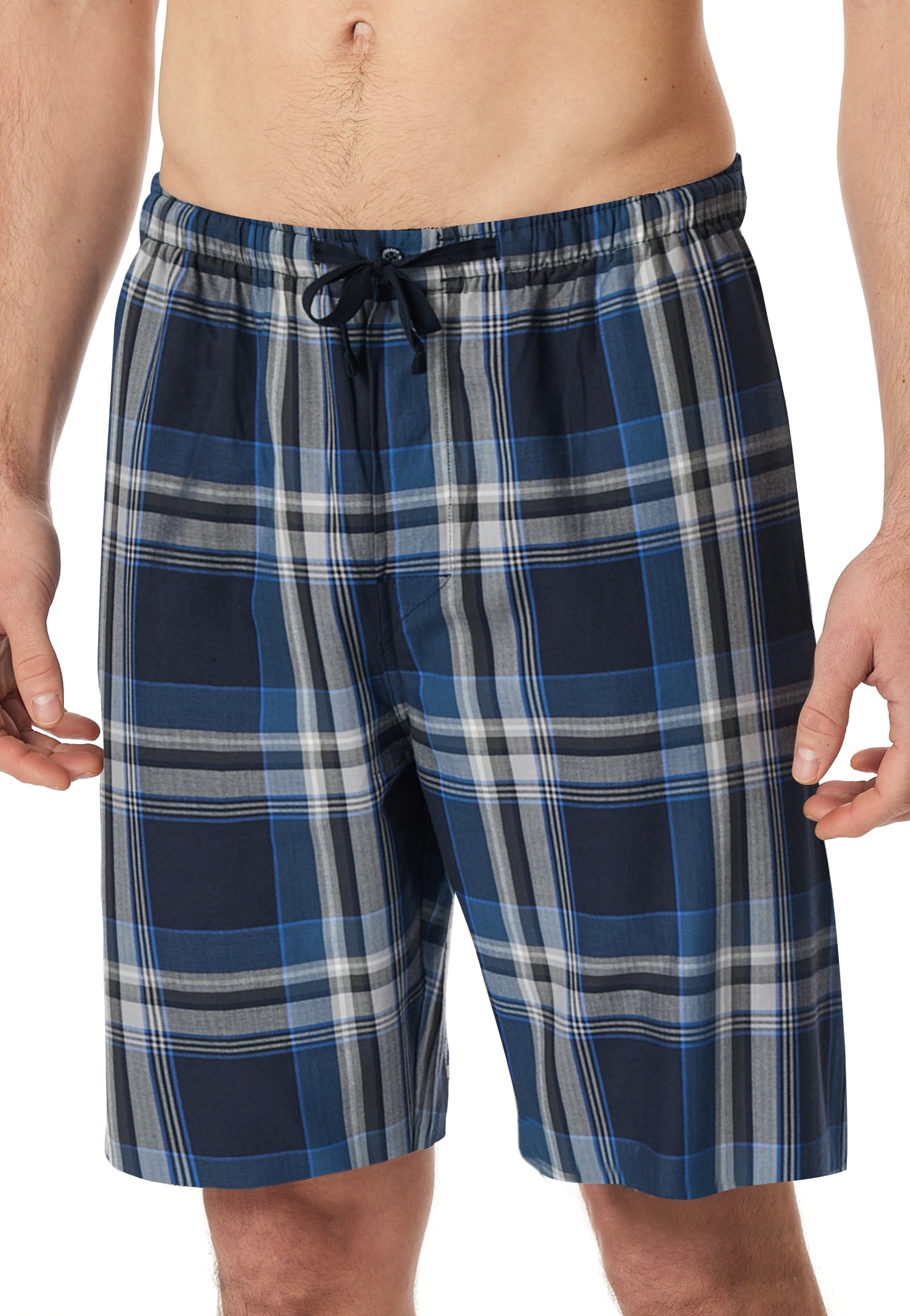 Image of Schiesser Bermudas "Mix + Relax" kariert, Gummizug, Bindeband