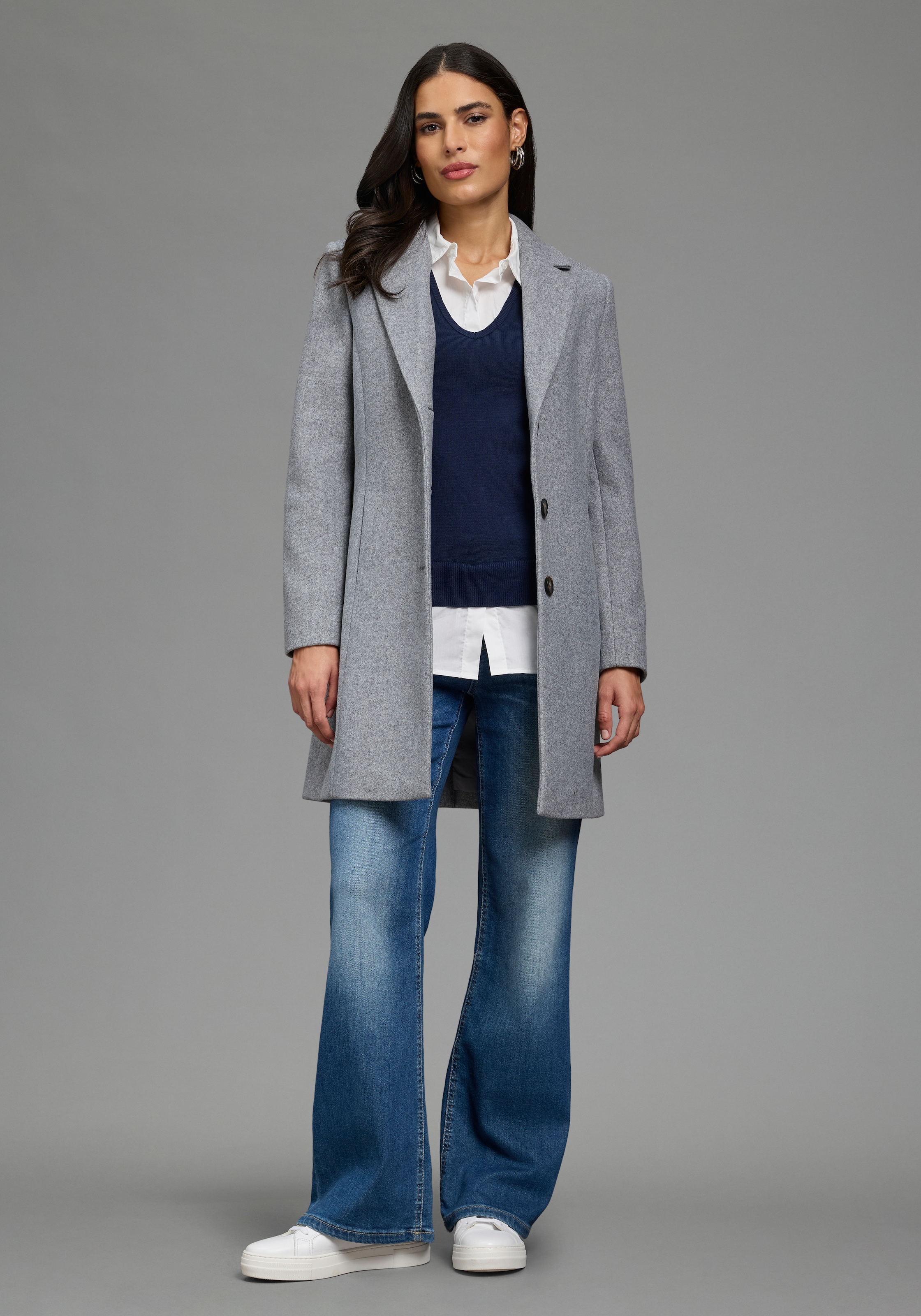 Laura Scott Pull 2 en 1 »mit Bluseneinsatz« en mélange viscose agréable