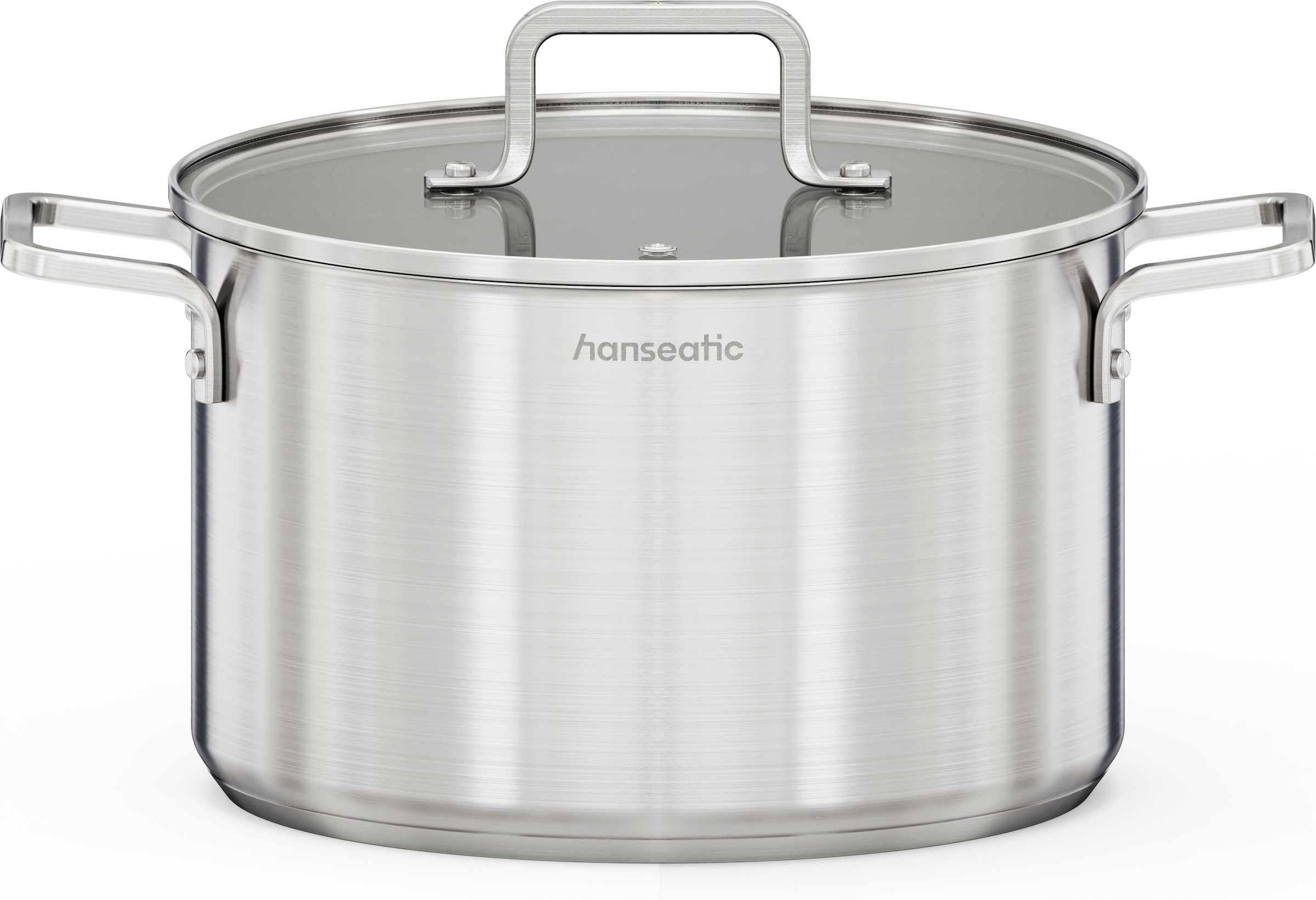 Hanseatic Topf-Set »DAILY, mit Antihaftbeschichtung« Set, Stielkasserolle 16 cm, Kochtopf 16/20/24 cm, 7 tlg. Edelstahl 18/10