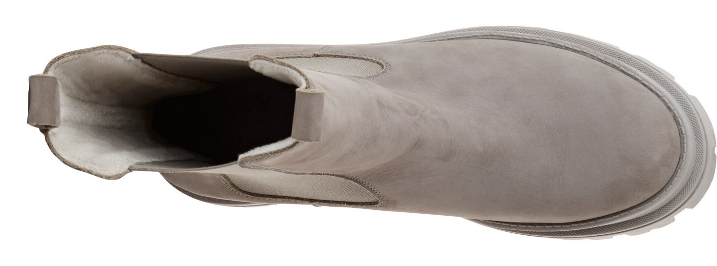 Tamaris Chelseaboots, Blockabsatz, Schlupfboots, Kurzstiefel, beidseitige Stretcheinsätze