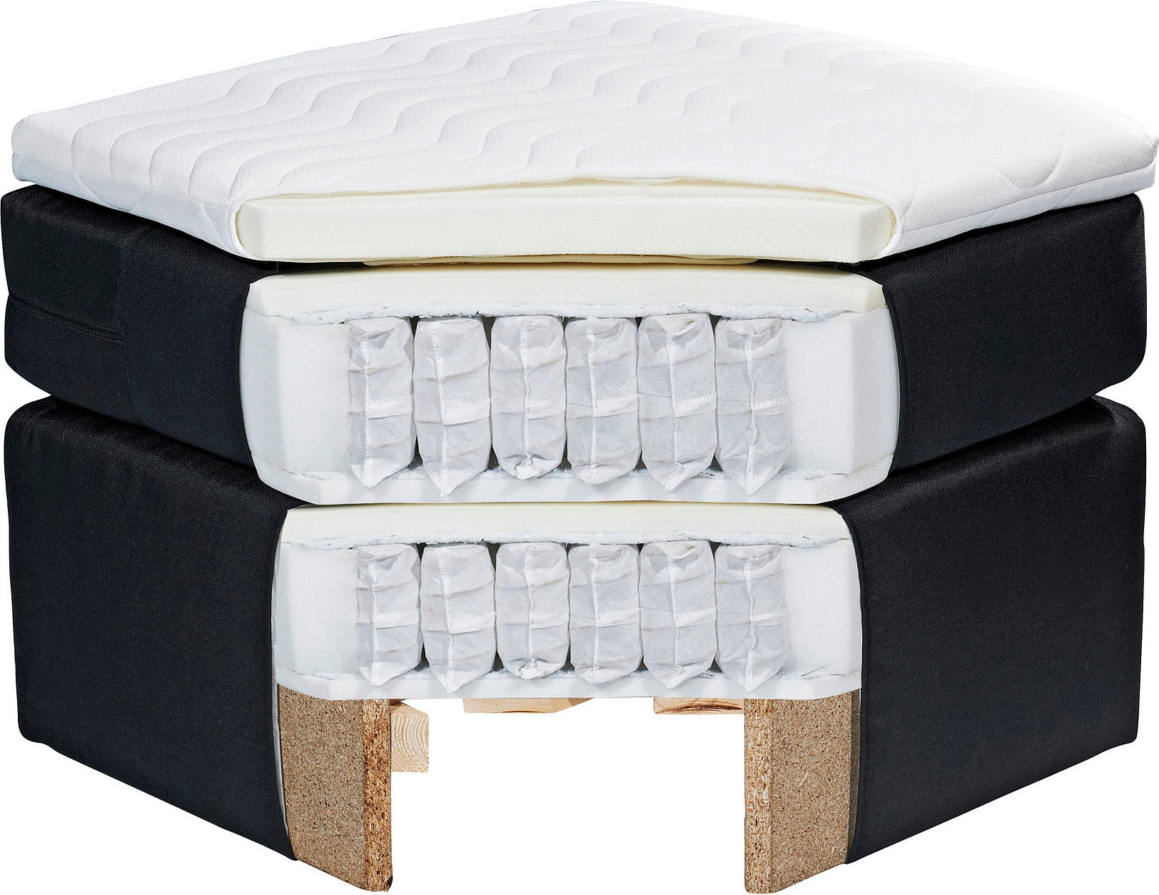 ED EXCITING DESIGN Lit boxspring »Atlas 180x200cm, elektrisch verstellbar« incl. surmatelas, matelas à 7 zones, réglable électriquement