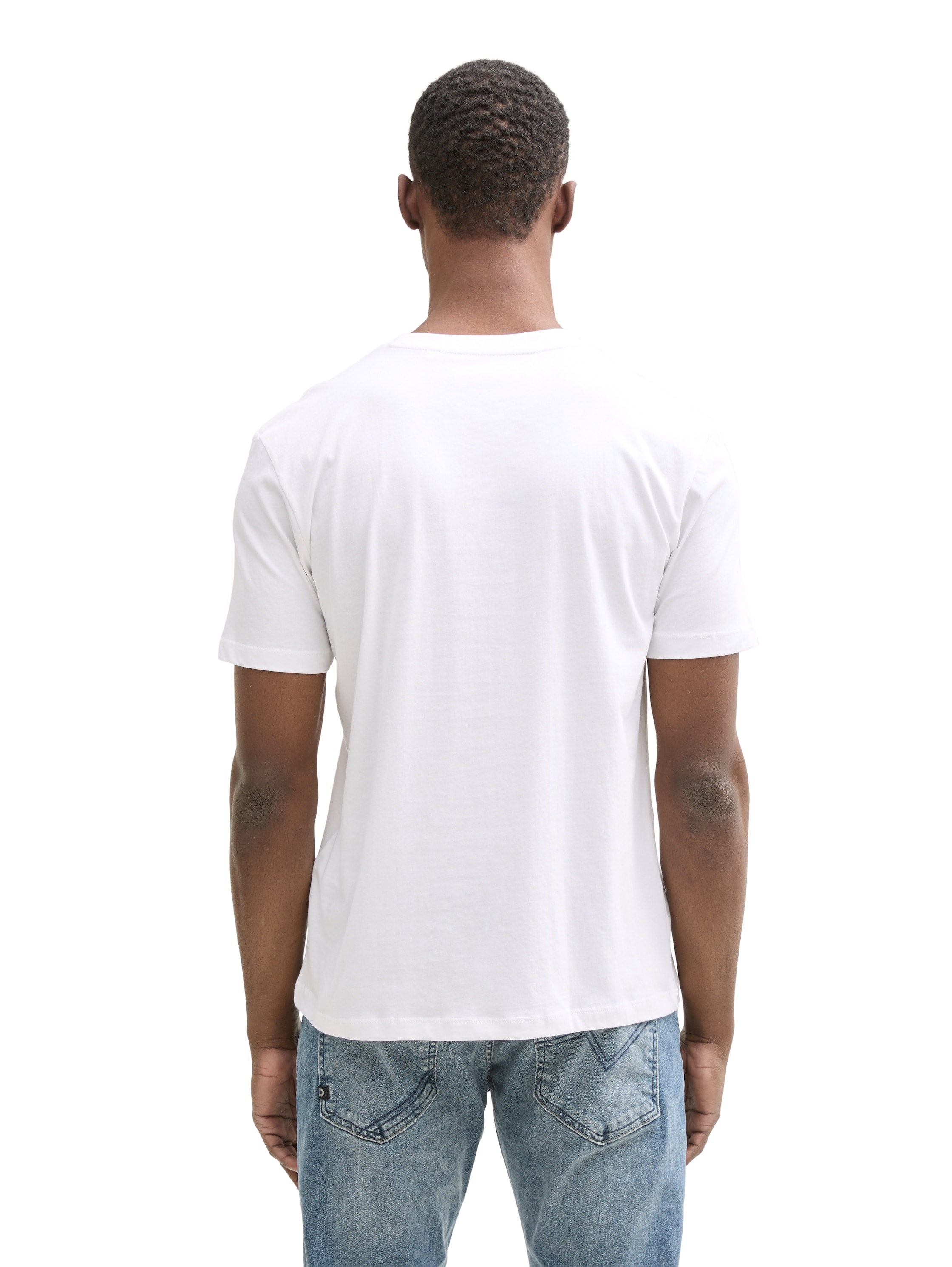 TOM TAILOR Denim T-Shirt, (Packung, 3 tlg., 3-er), mit grossem Druck