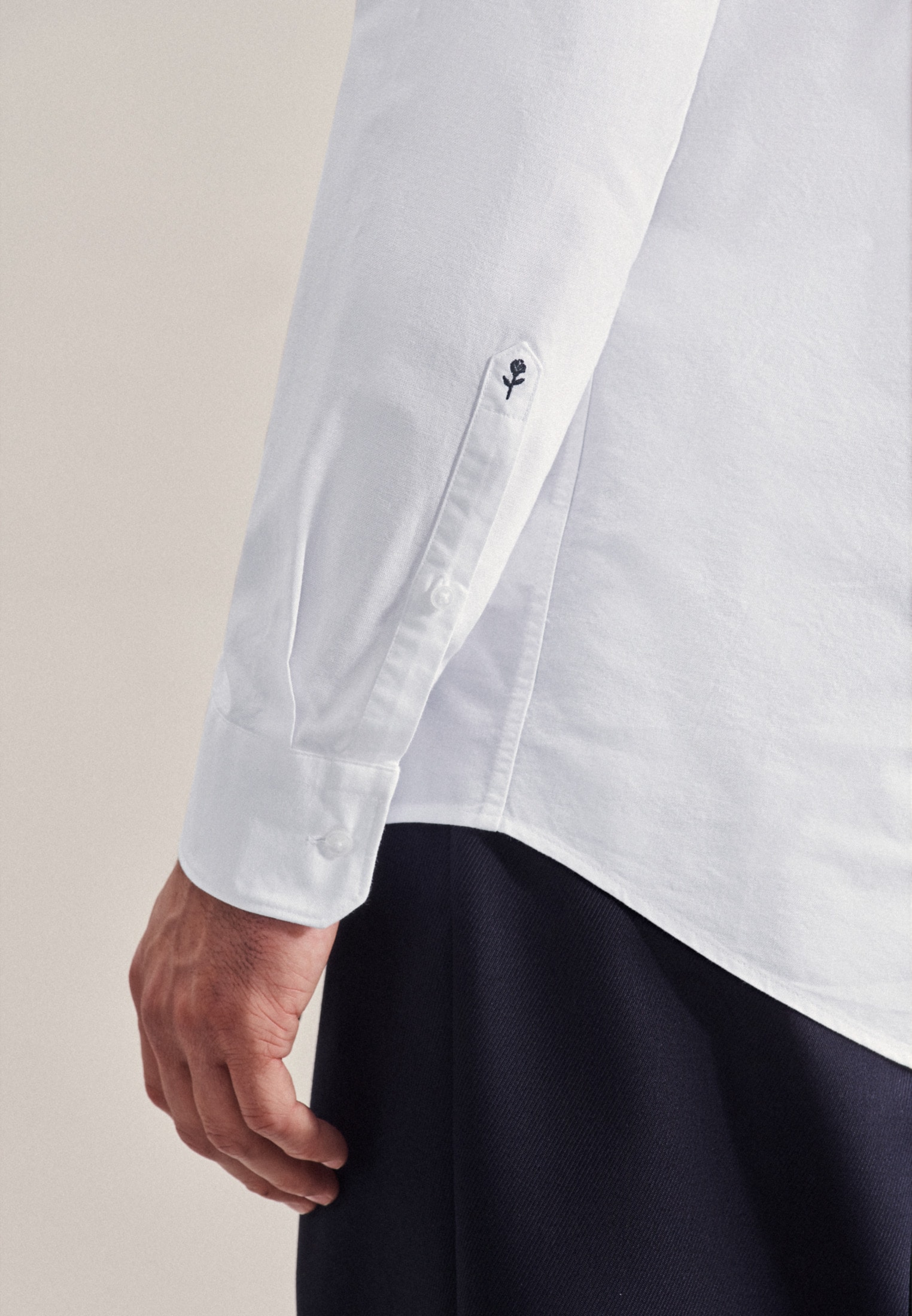 seidensticker Businesshemd »Regular«, Regular Langarm Button-Down-Kragen Uni