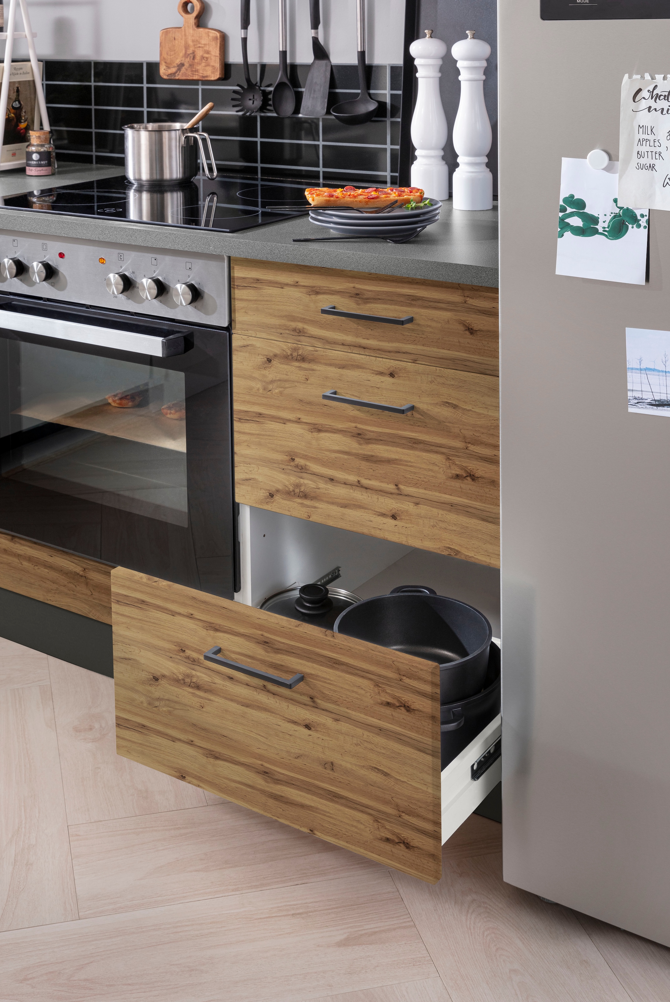 KOCHSTATION Winkelküche »KS-Trier« ohne E-Geräte, Stellbreite 220/220 cm