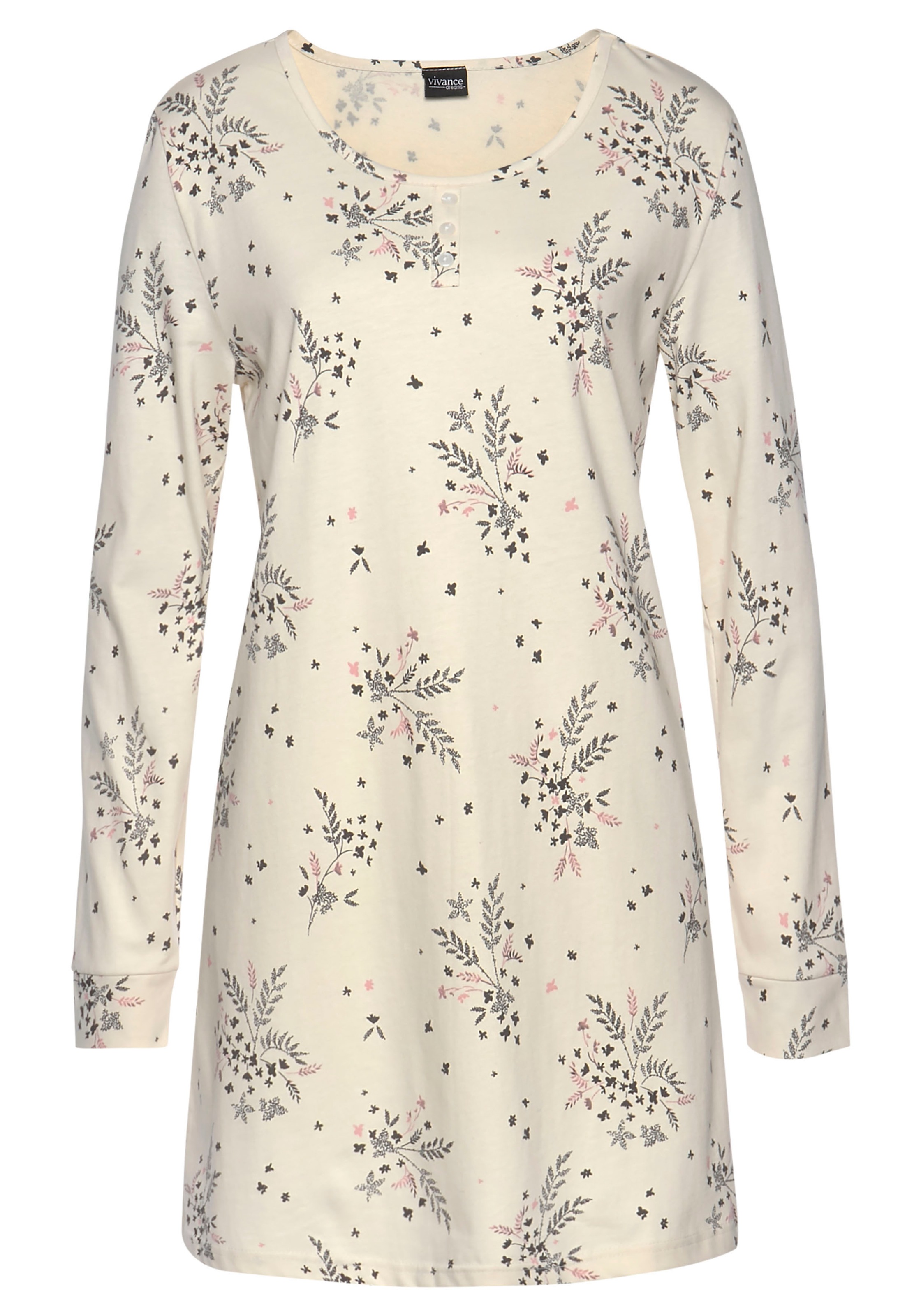 Vivance Dreams by Lascana Nachthemd mit feinem Blumenprint