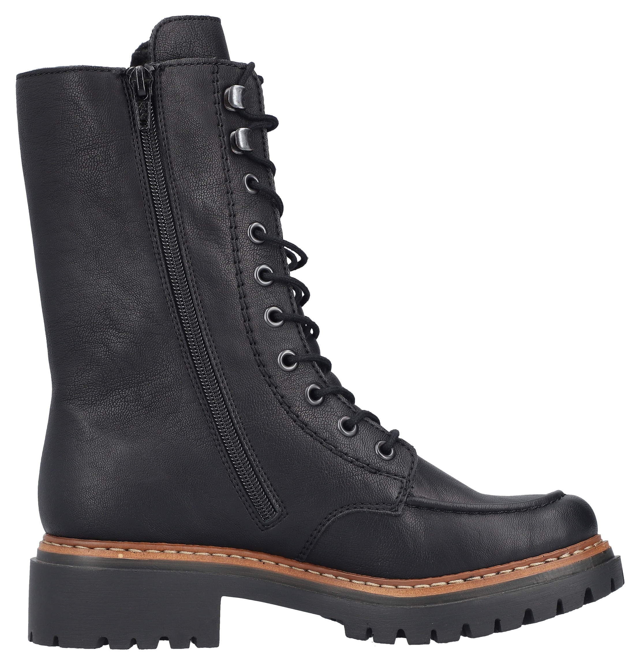 Rieker Bottes d'hiver  , talon bloc, bottine à lacets, boots à lacets avec doublure chaude