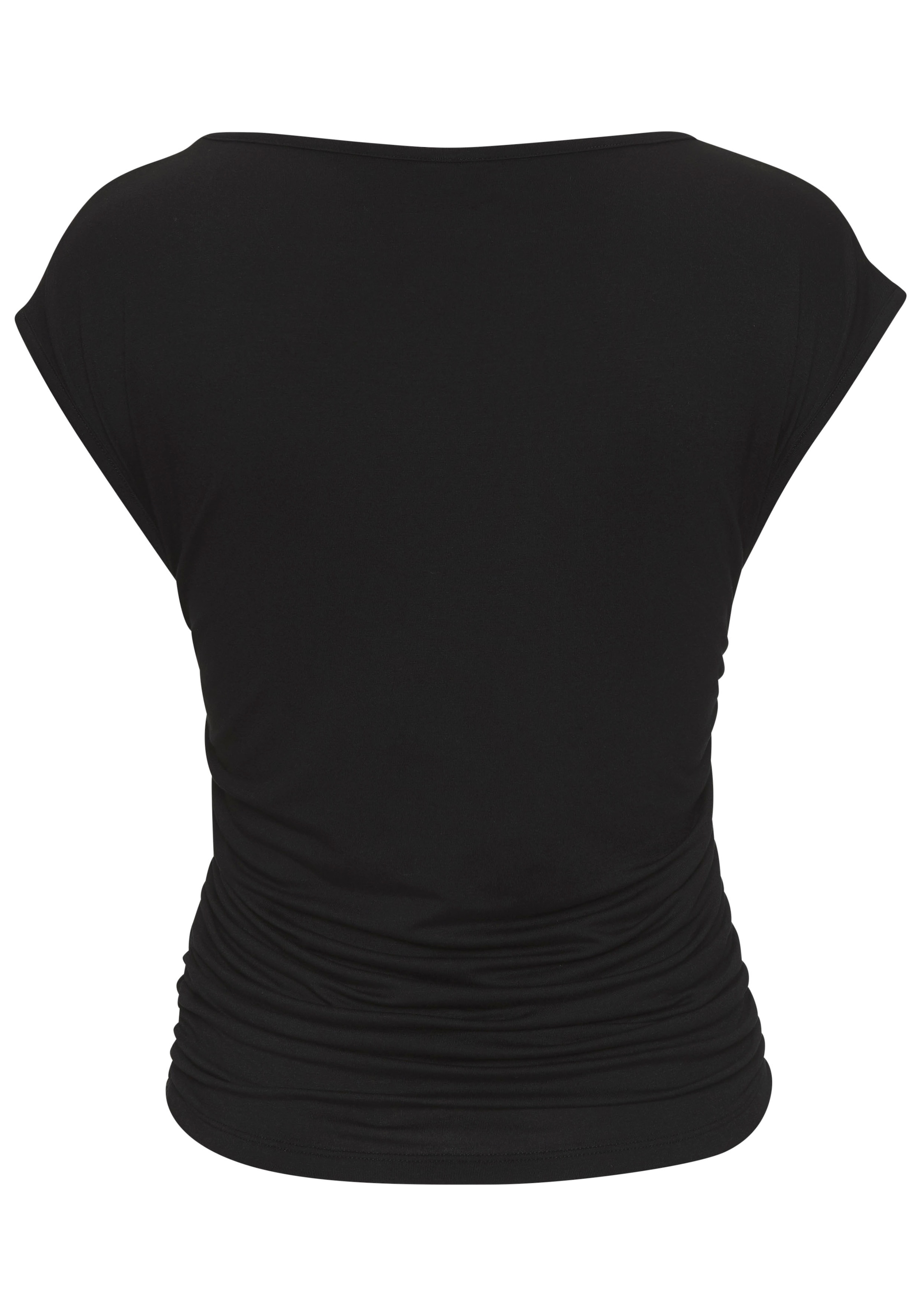Buffalo T-Shirt, mit seitlicher Raffung, Jerseyshirt, Basic