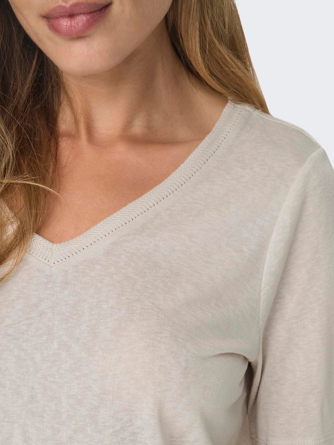 ONLY Kurzarmshirt »ONLELISE S/S V-NECK TOP JRS NOOS«