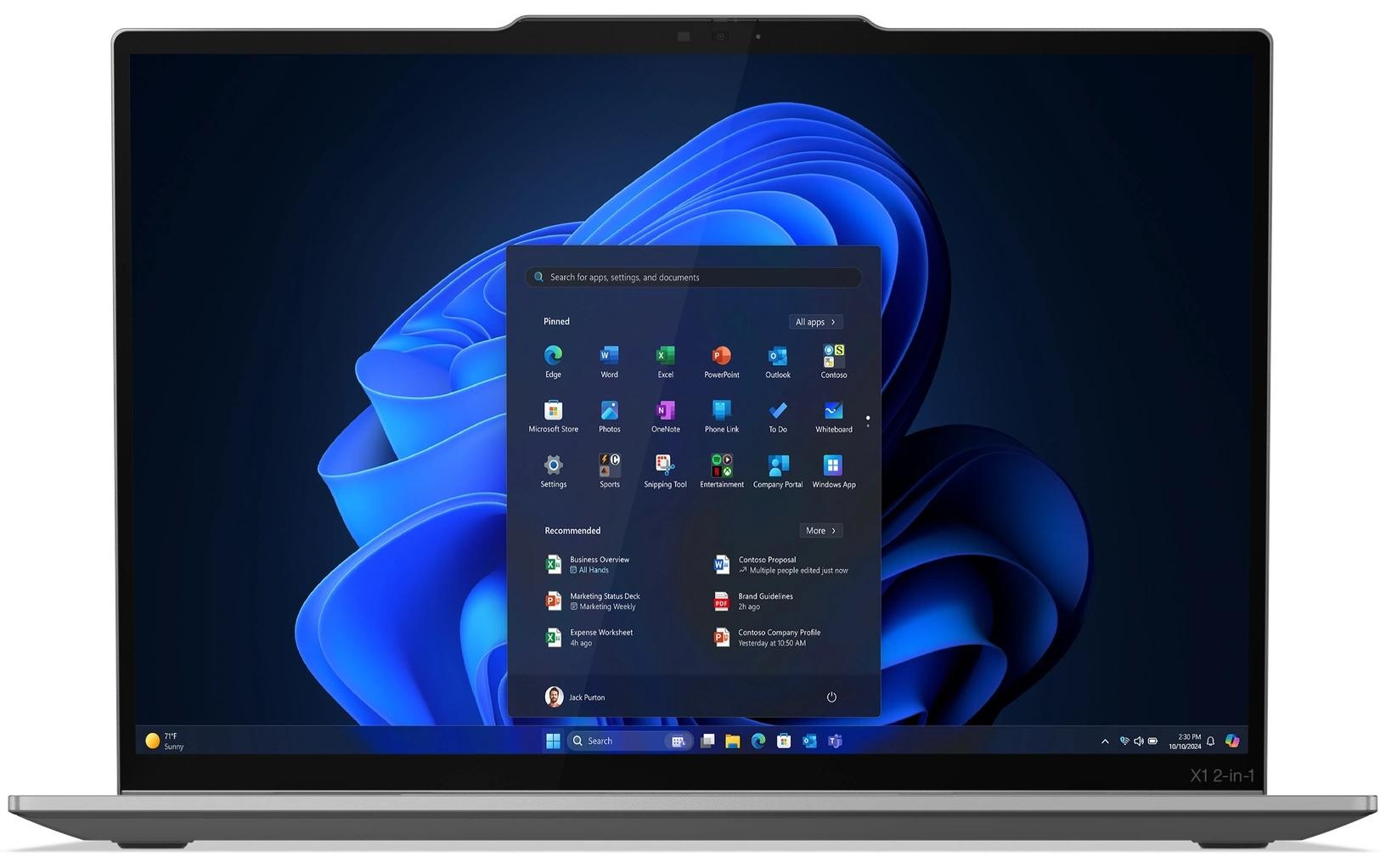 Lenovo Ordinateur portable »ThinkPad X1 2-in-1 Gen. 10 Aura Edition Copilot+ PC« / 14 ″ Intel Core Ultra 7 ARC