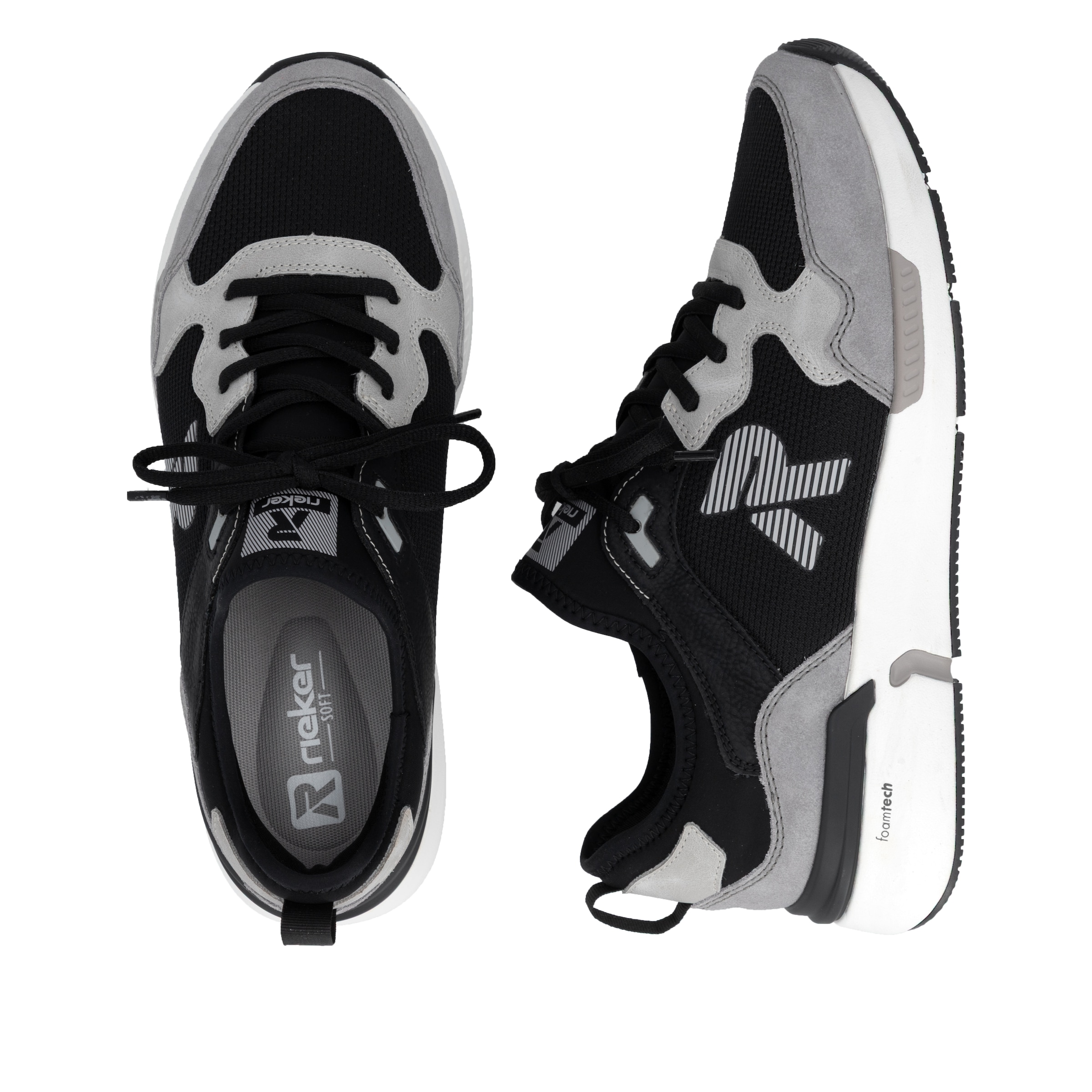 RIEKER Sport Baskets slip-on  Chaussure à enfiler, chaussure de sport, sneaker décontracté avec semelle intérieure en mousse à mémoire de forme