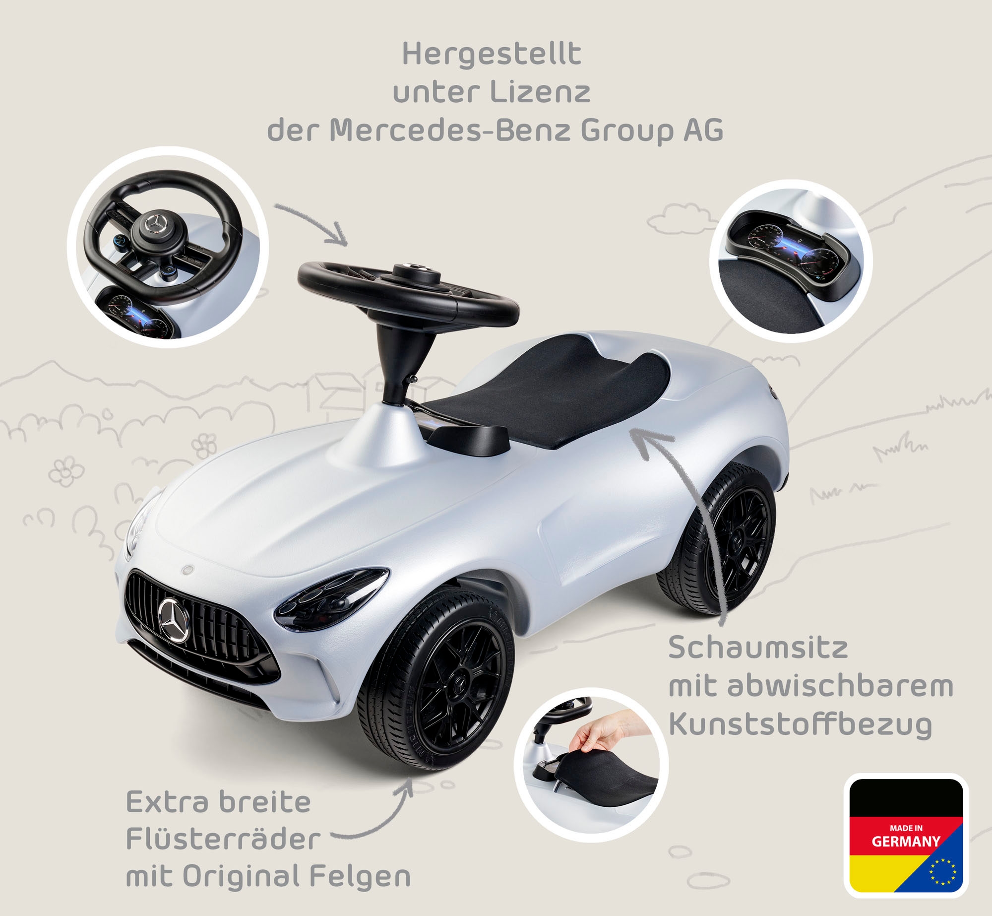BIG Voiture à bascule »Mercedes-AMG GT« Made in Germany