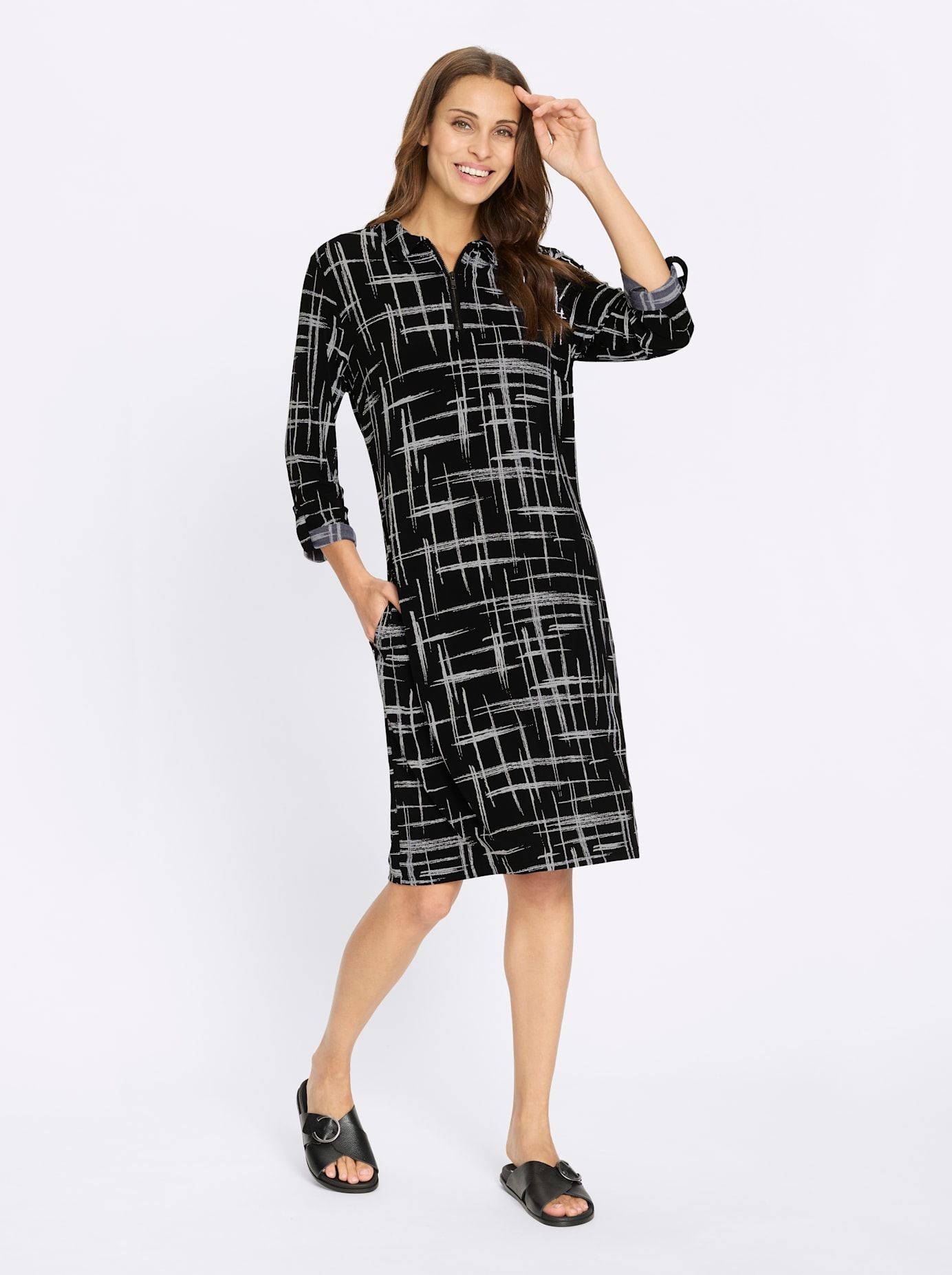 Inspirationen Druckkleid "Druck-Kleid" Nahttasche