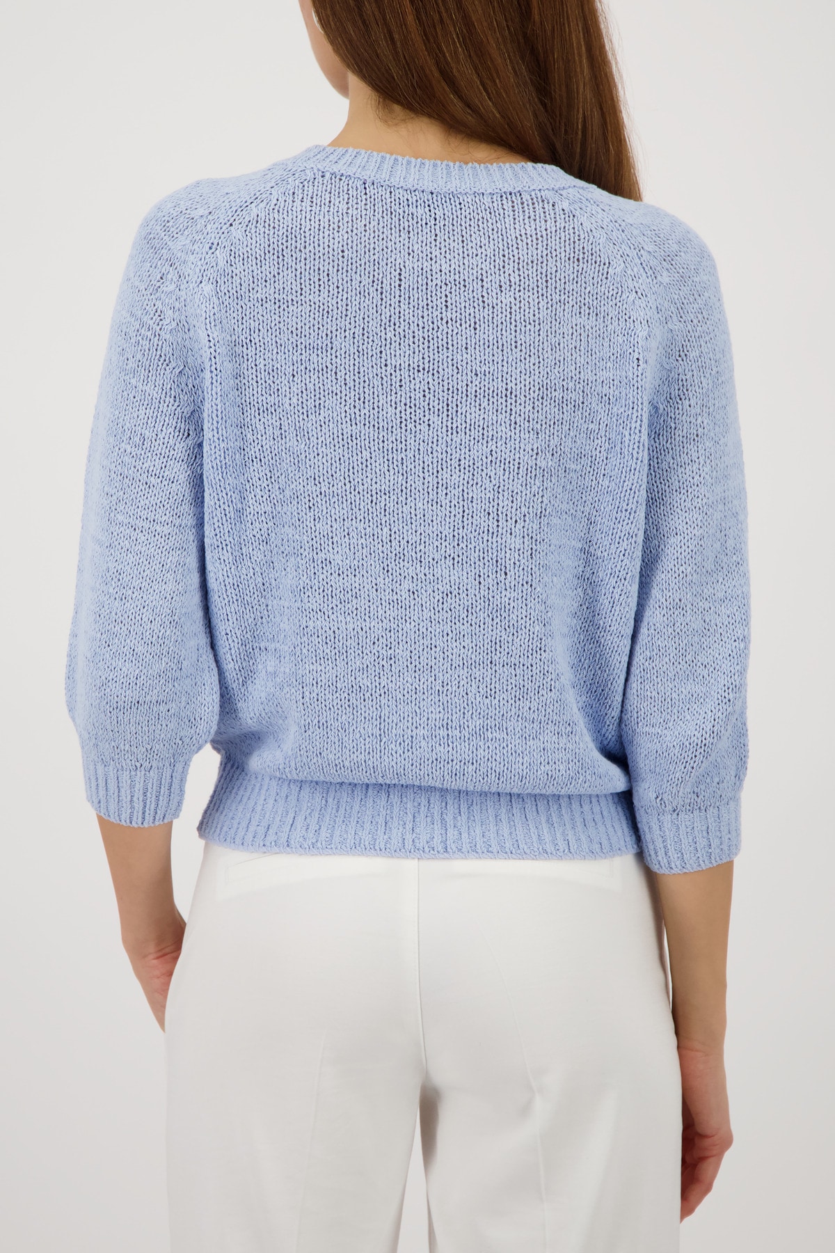 Monari Pull en tricot »Pullover Basic Bändchen« Regular fit aus Bändchengarn