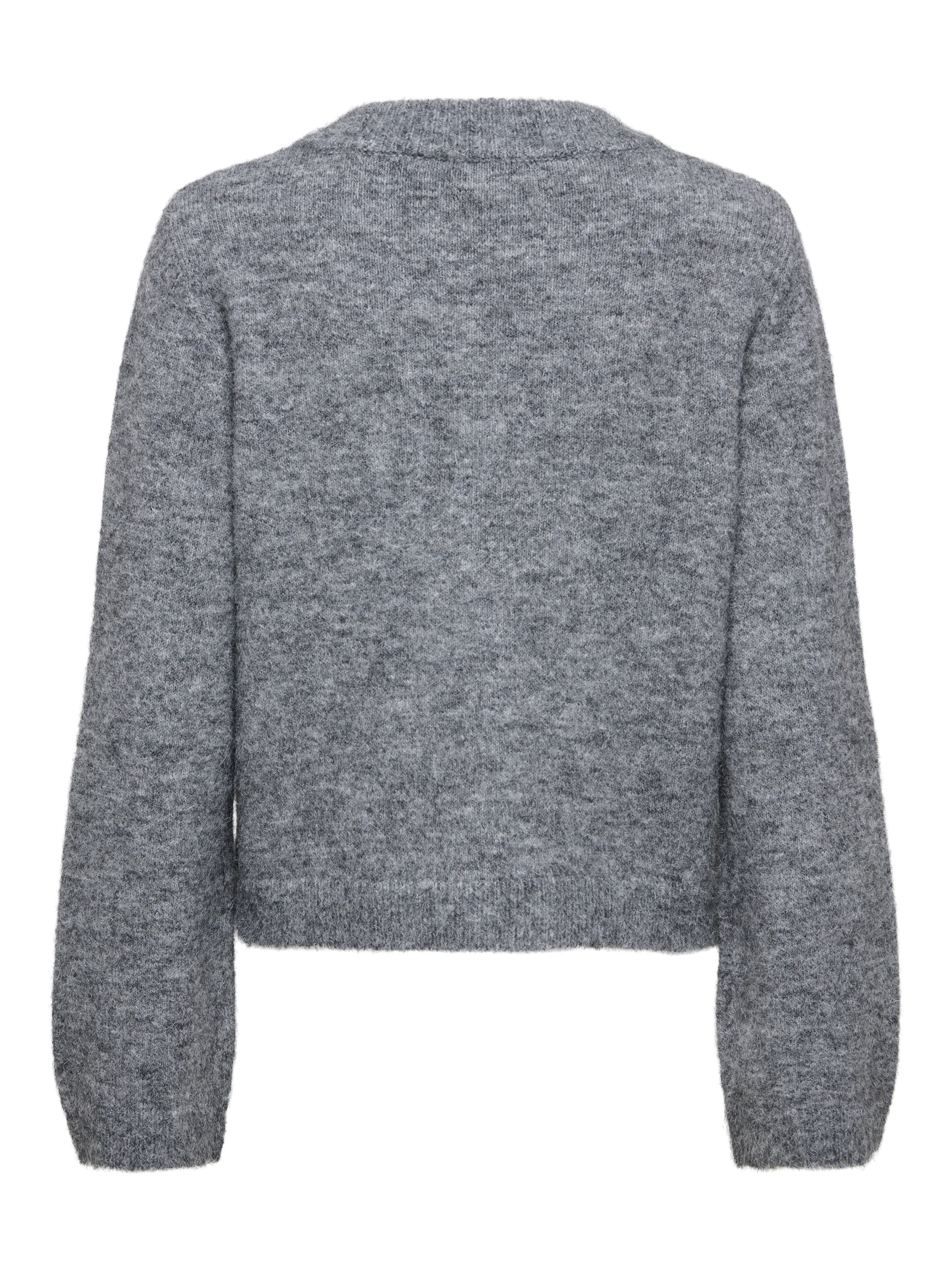 ONLY Strickjacke »ONLMIGGIE LS O-NECK PEARL CARDIGA EX KNT« Materialmix, regular fit