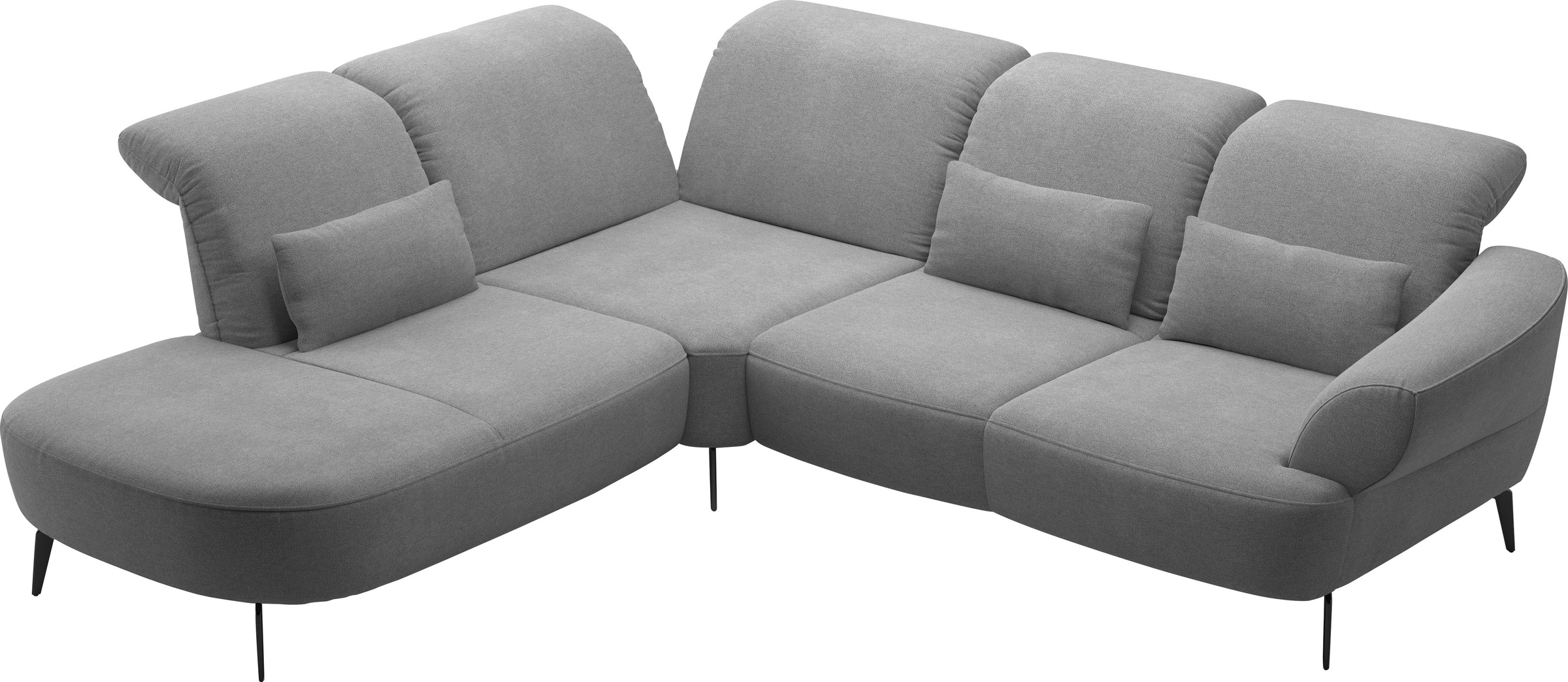 sit&more Ecksofa »Dance, L-Form, inkl. Sitztiefenverstellung«, inkl. Click&Seat, optional mit Kopfteilverstellung