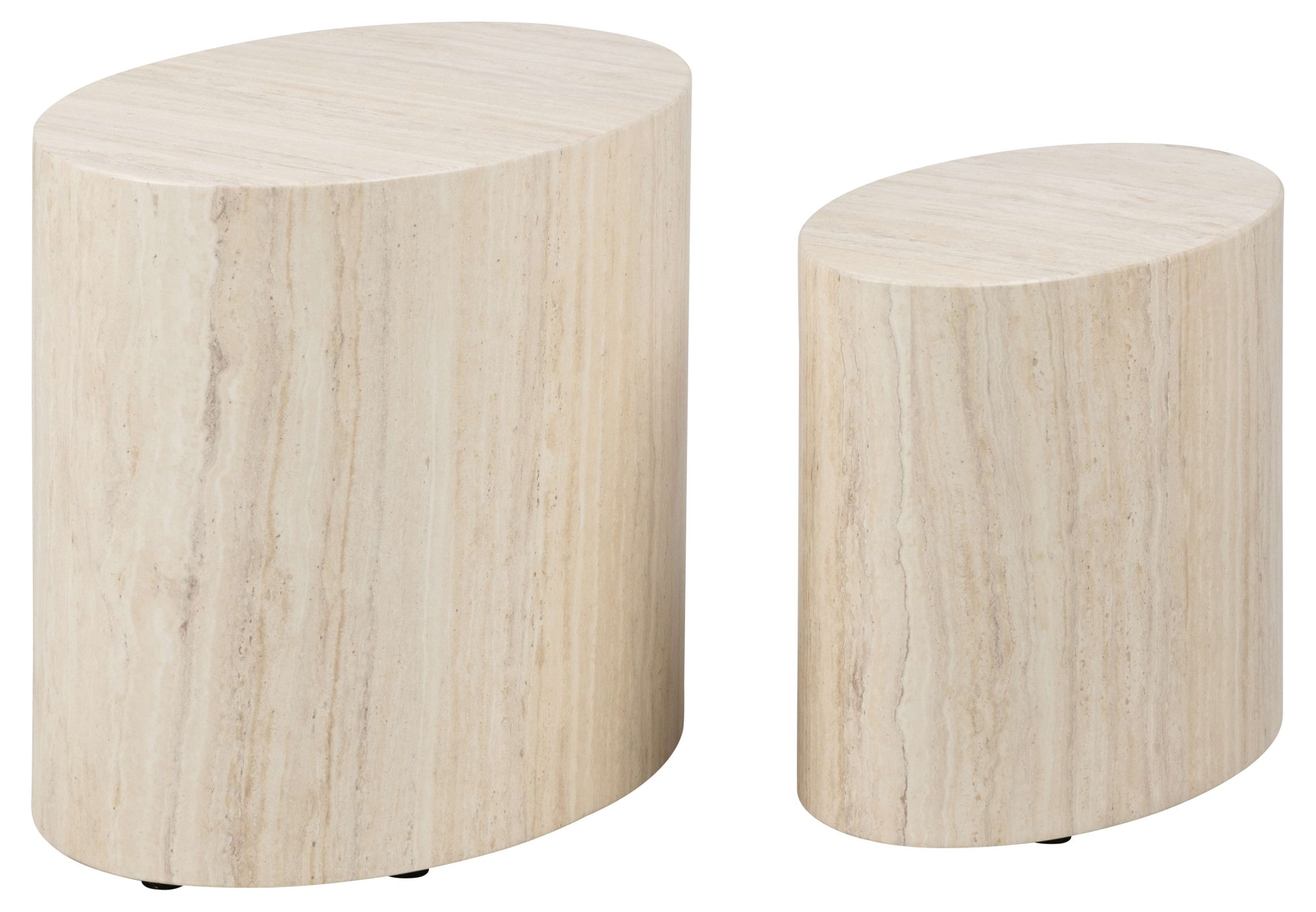 ACTONA GROUP Couchtisch »Mice 2er Set - oval, skandinavisch & modern, pflegeleicht, Komplettset« Couchtisch, Beistelltisch,  moderne ovale Form (Set, 2 st). in verschiedenen Farben, pflegeleicht
