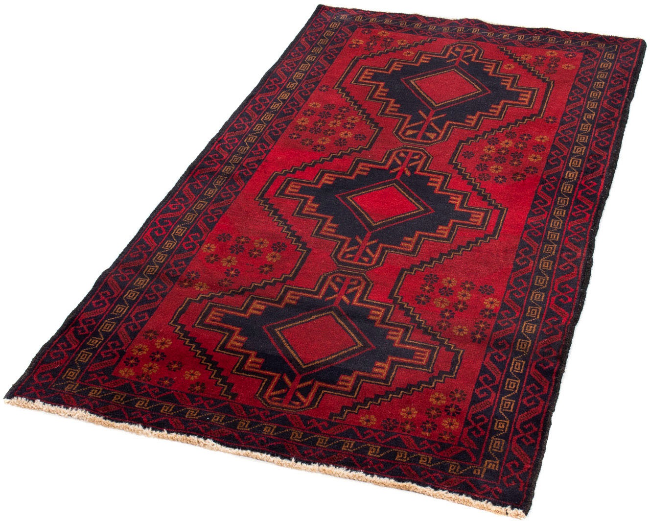 Image of morgenland Orientteppich »Belutsch - 158 x 86 cm - dunkelrot«, rechteckig, 8 mm Höhe, Wohnzimmer, Handgeknüpft, Einzelstück mit Zertifikat bei Ackermann Versand Schweiz