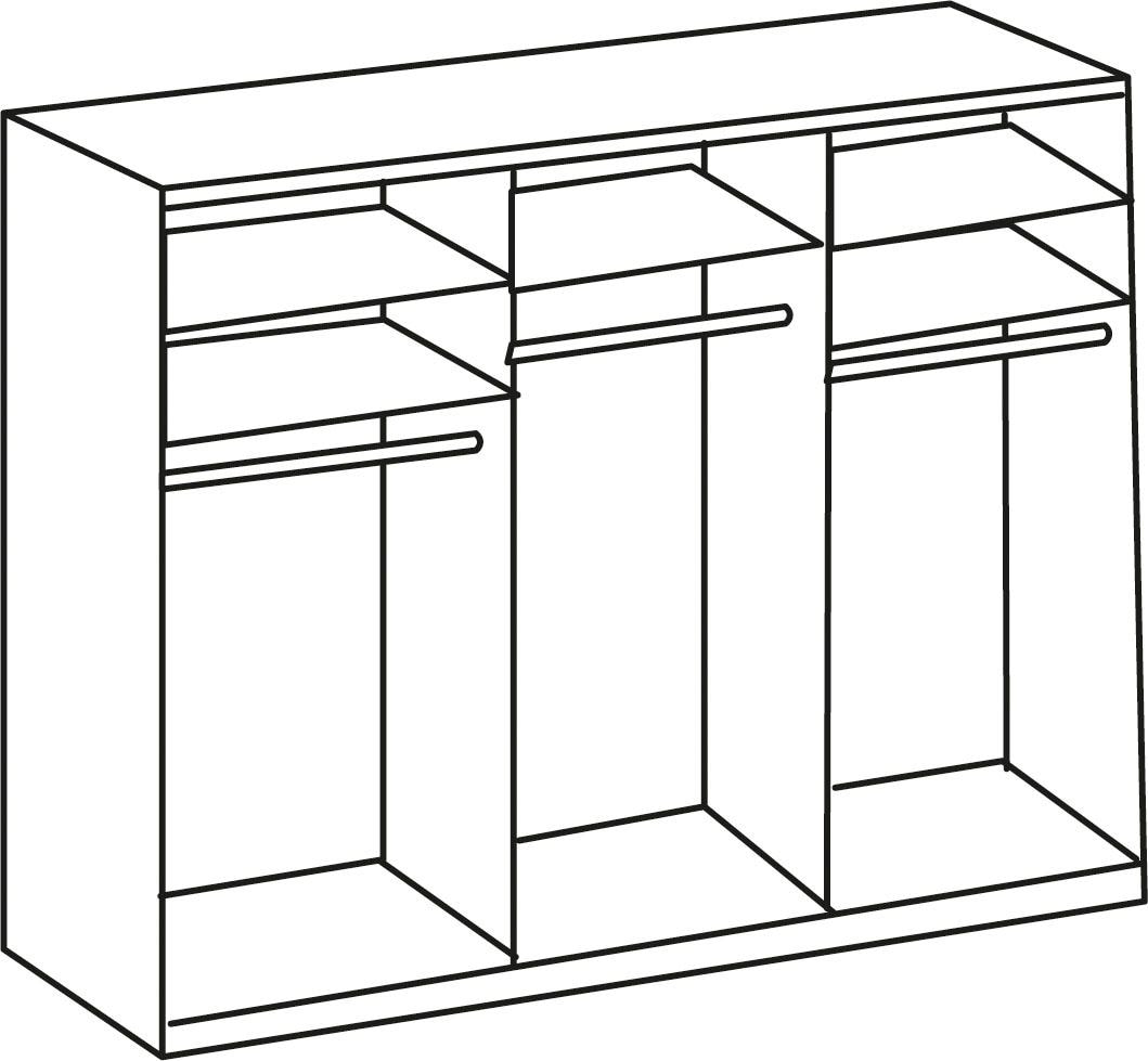 Wimex Schwebetürenschrank »Bramfeld TOPSELLER Kleiderschrank«, mit Glaselementen und zusätzlichen Einlegeböden