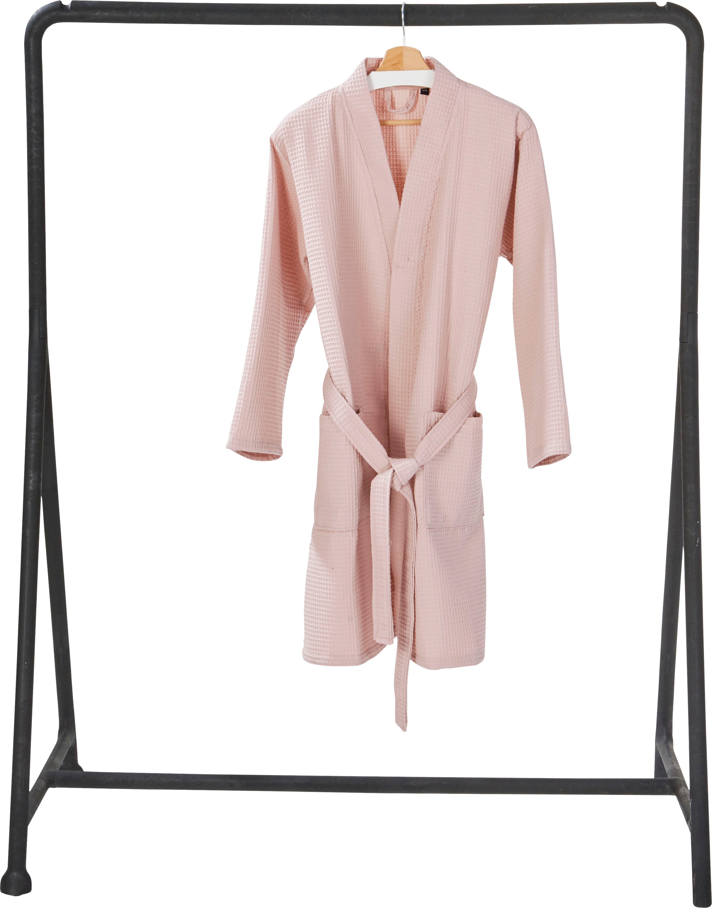 Image of done.® Damenbademantel »MySense«, Waffelpiqué-Struktur, in leichter Qualität, reine Baumwolle, mit Schalkragen und aufgesetzten Taschen, kurz bei Ackermann Versand Schweiz