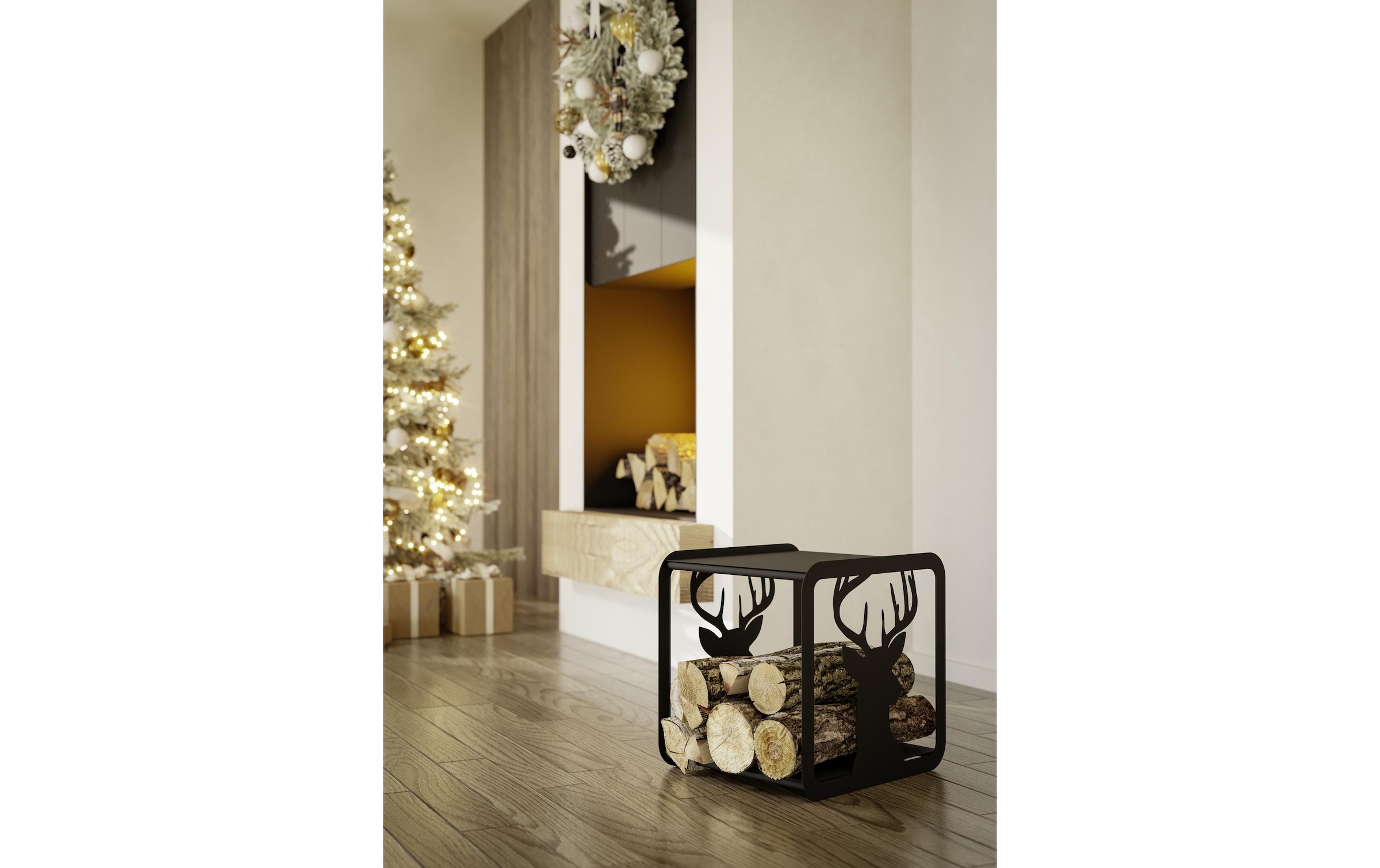 EGLO Étagère pour bois de cheminée »Sacol Metall«