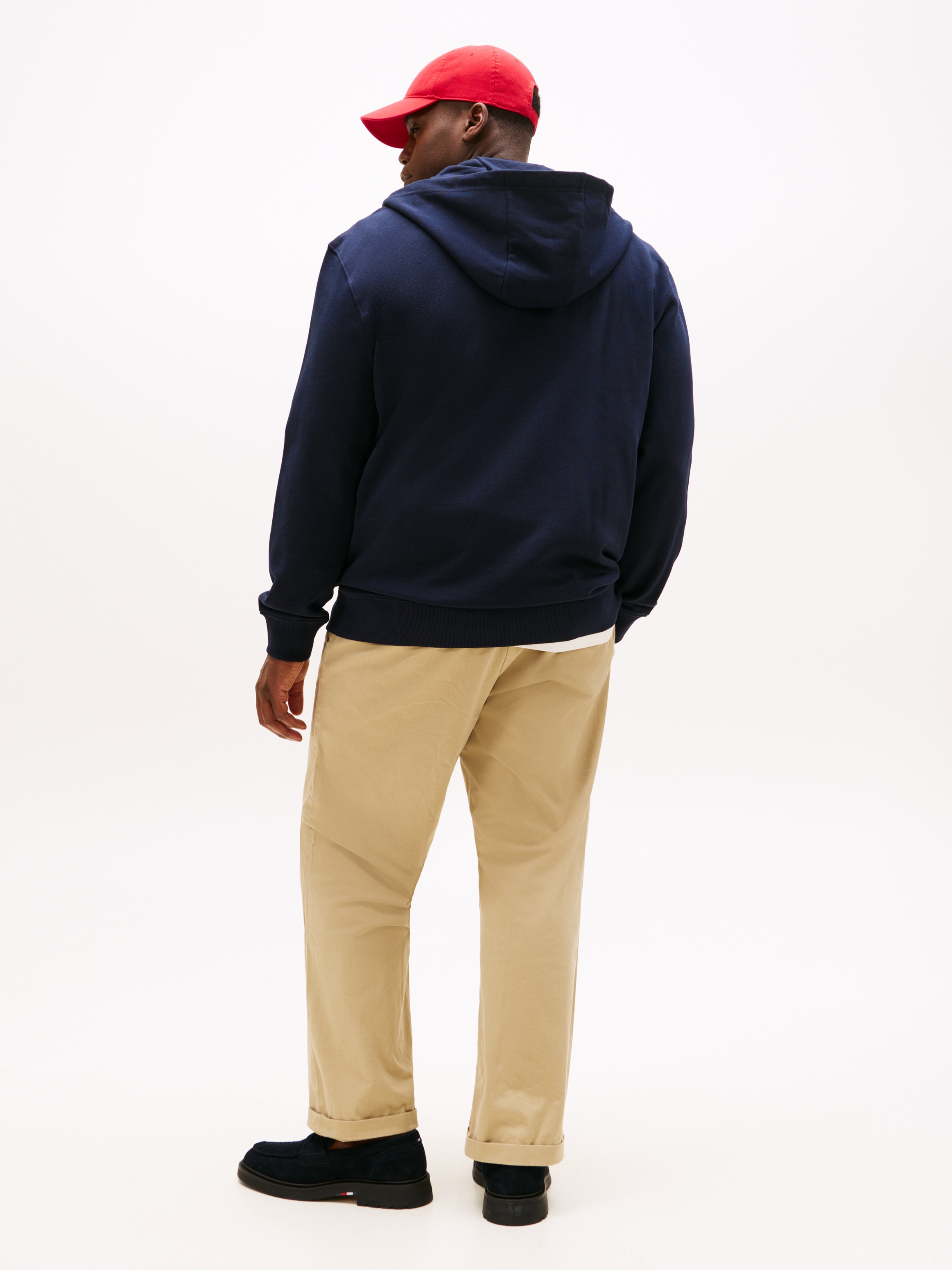 Tommy Hilfiger Big & Tall Kapuzensweatjacke »BT-ESSENTIAL TERRY ZIP THROUGH«, Grosse Grössen, Kapuze mit Tunnelzug