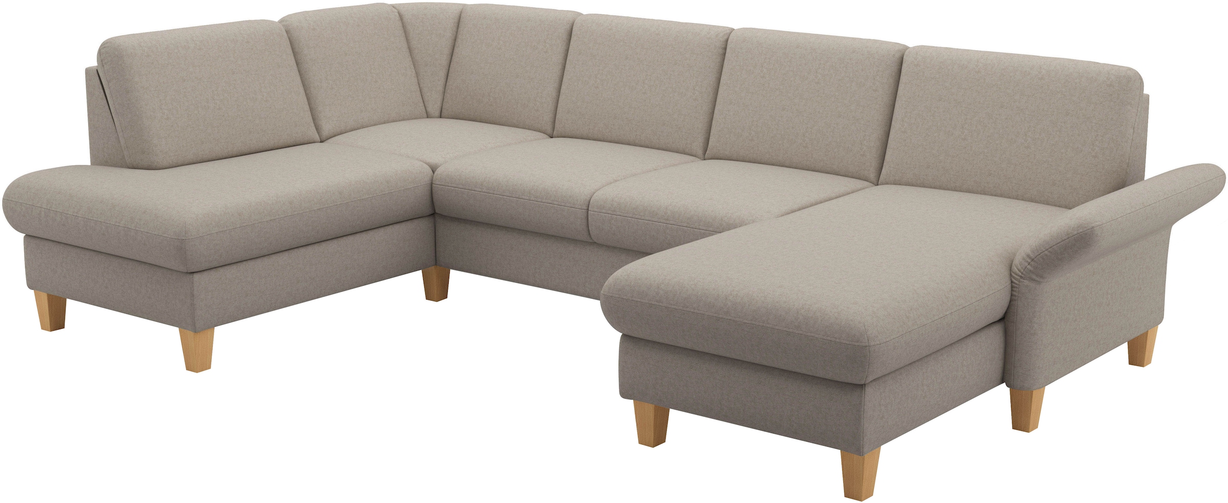 Home affaire Paysage de salon »Rochelle, U-Form« optional mit Armteilverstellung, mit Bettfunktion & Bettkasten