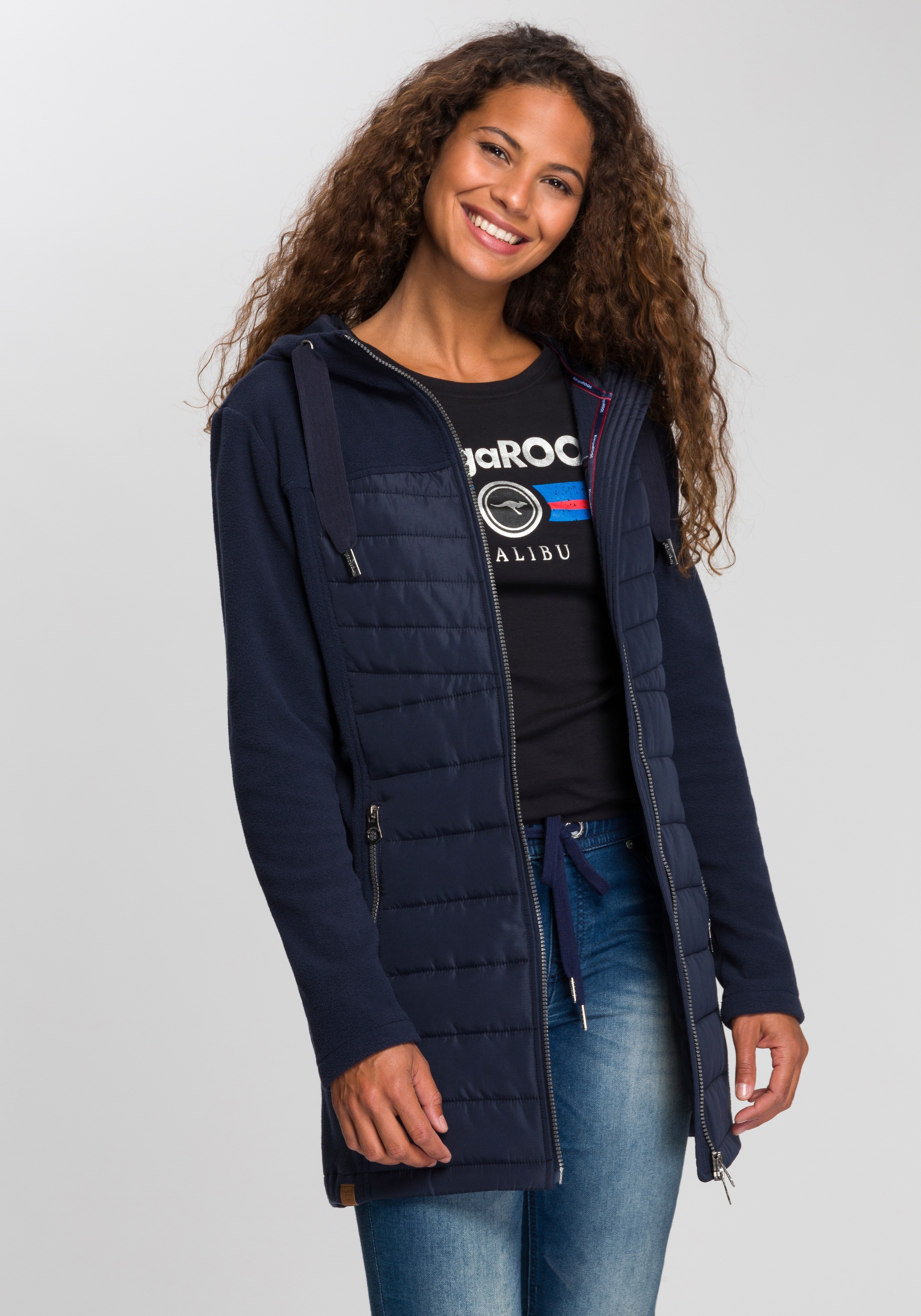 Image of KangaROOS Langjacke, im modischen Materialmix bei Ackermann Versand Schweiz