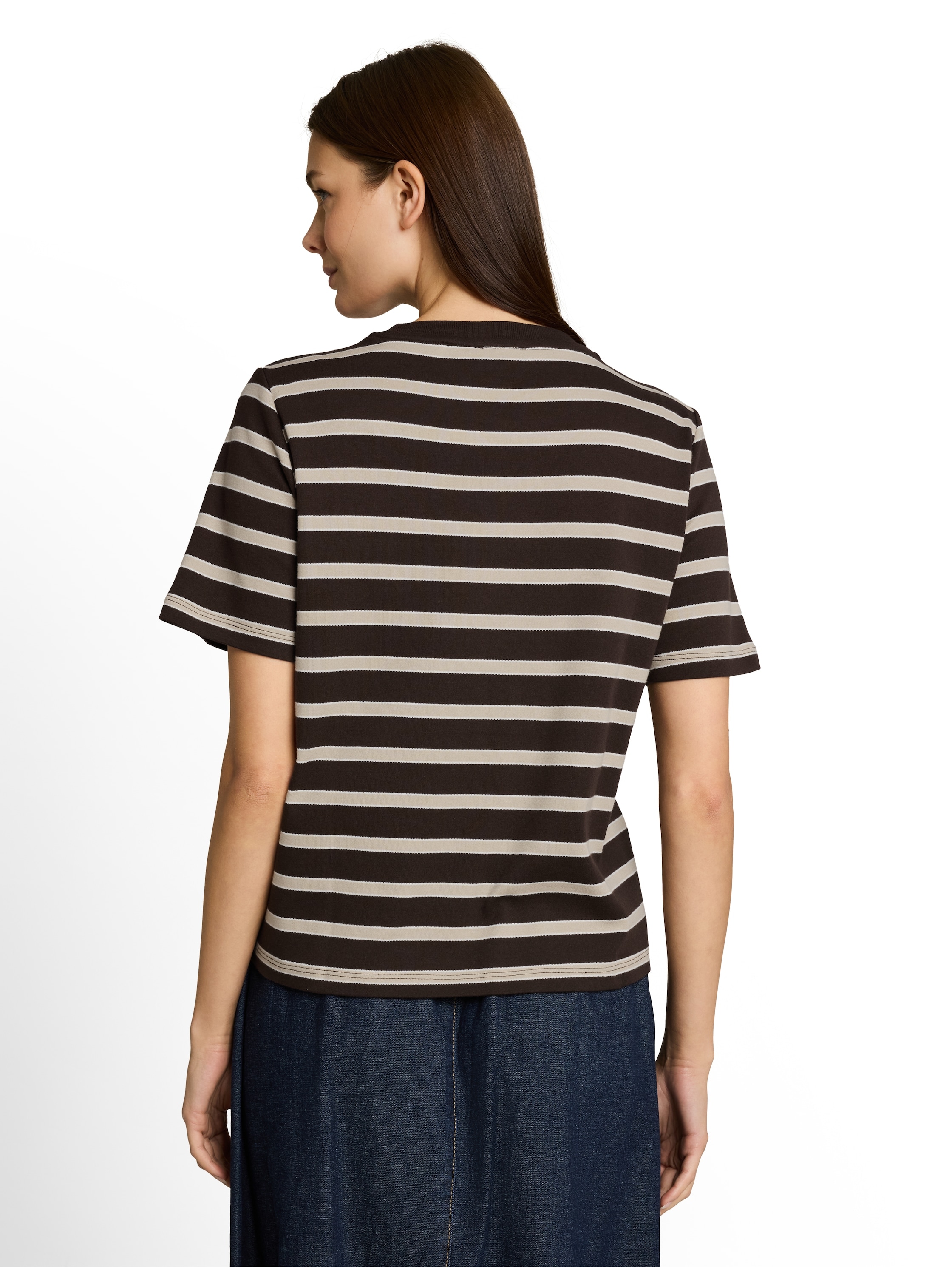 TOM TAILOR T-shirt à manches courtes T-shirt d'été avec imprimés et col rond,