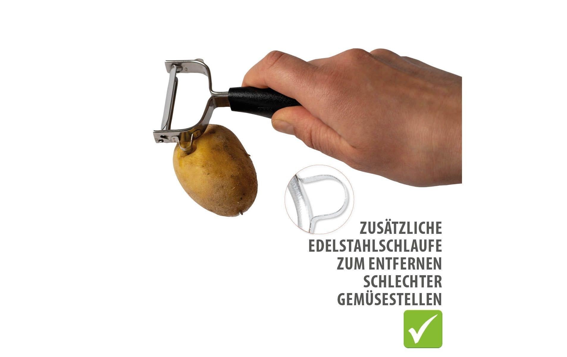 GEFU Sparschäler »GEFU Sparschäler Universale 15.1 cm, Schwarz/Silber«