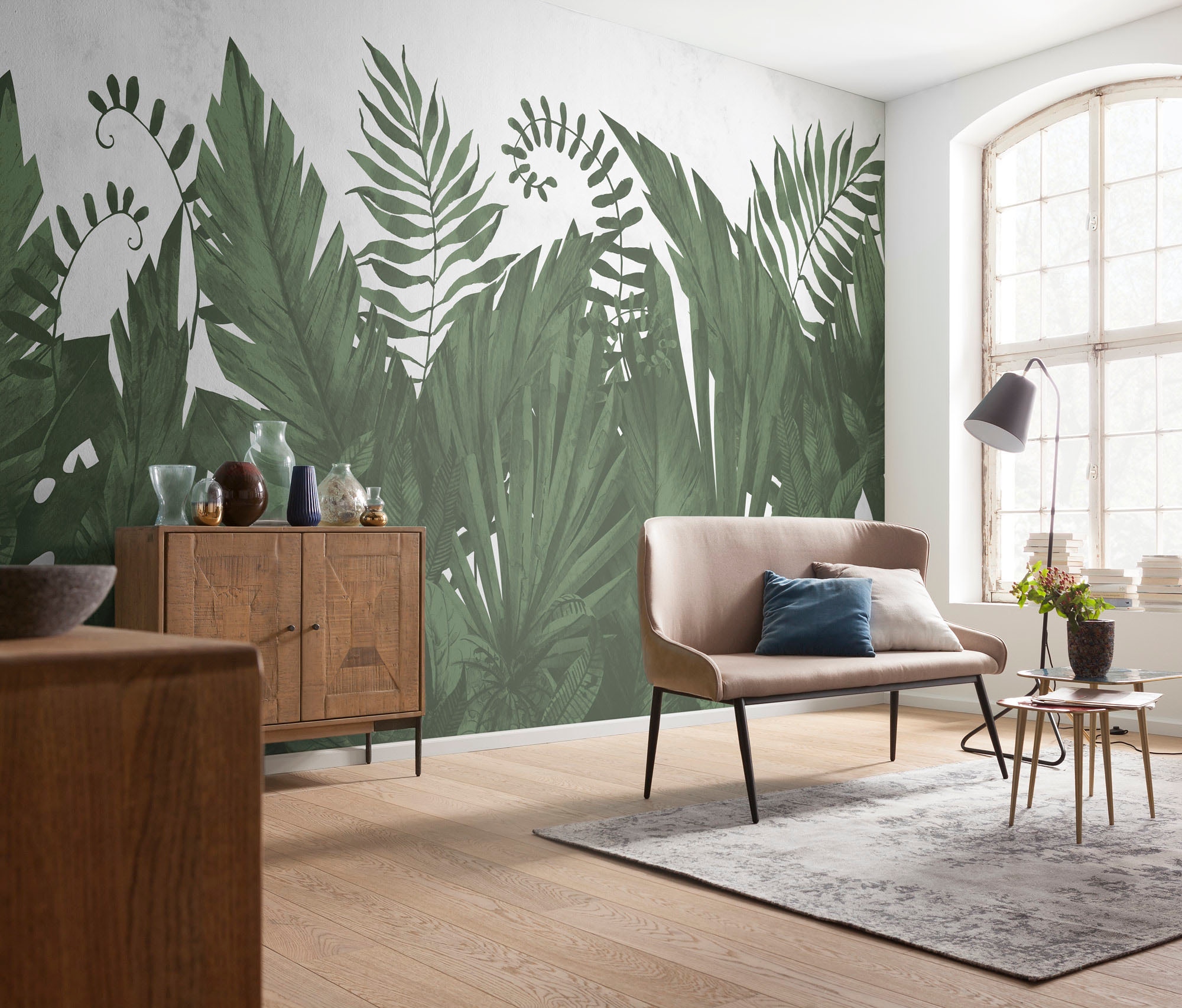 Image of Komar Fototapete "Digitaldruck Vlies - Botanic Harmony - Grösse 500 x 250 cm" bedruckt glatt Wohnzimmer, Schlafzimmer