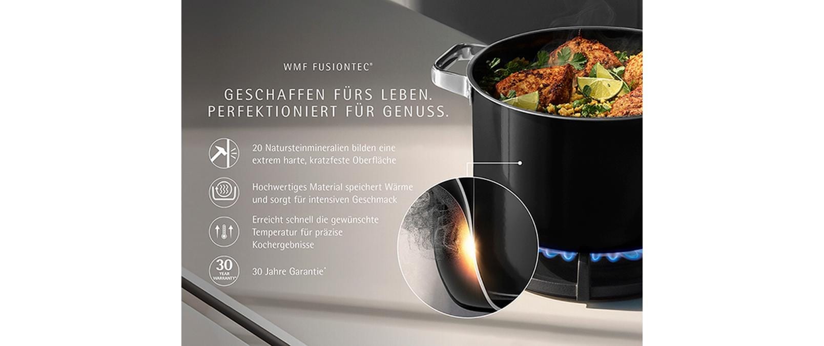 WMF Bräter »Fusiontec Mineral Pro« 1 tlg. Edelstahl | Glas