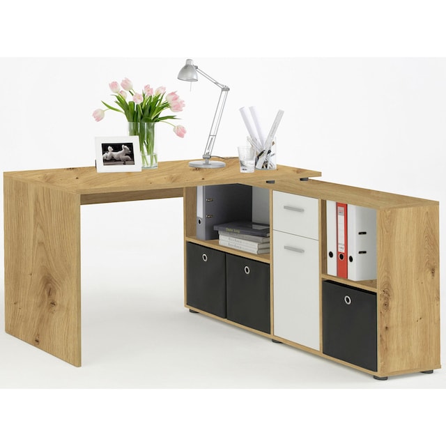 FMD Eckschreibtisch »Lex, Schreibtisch / Sideboard,«, drehbar, Breite 136 / 205  cm, Made in Germany jetzt kaufen
