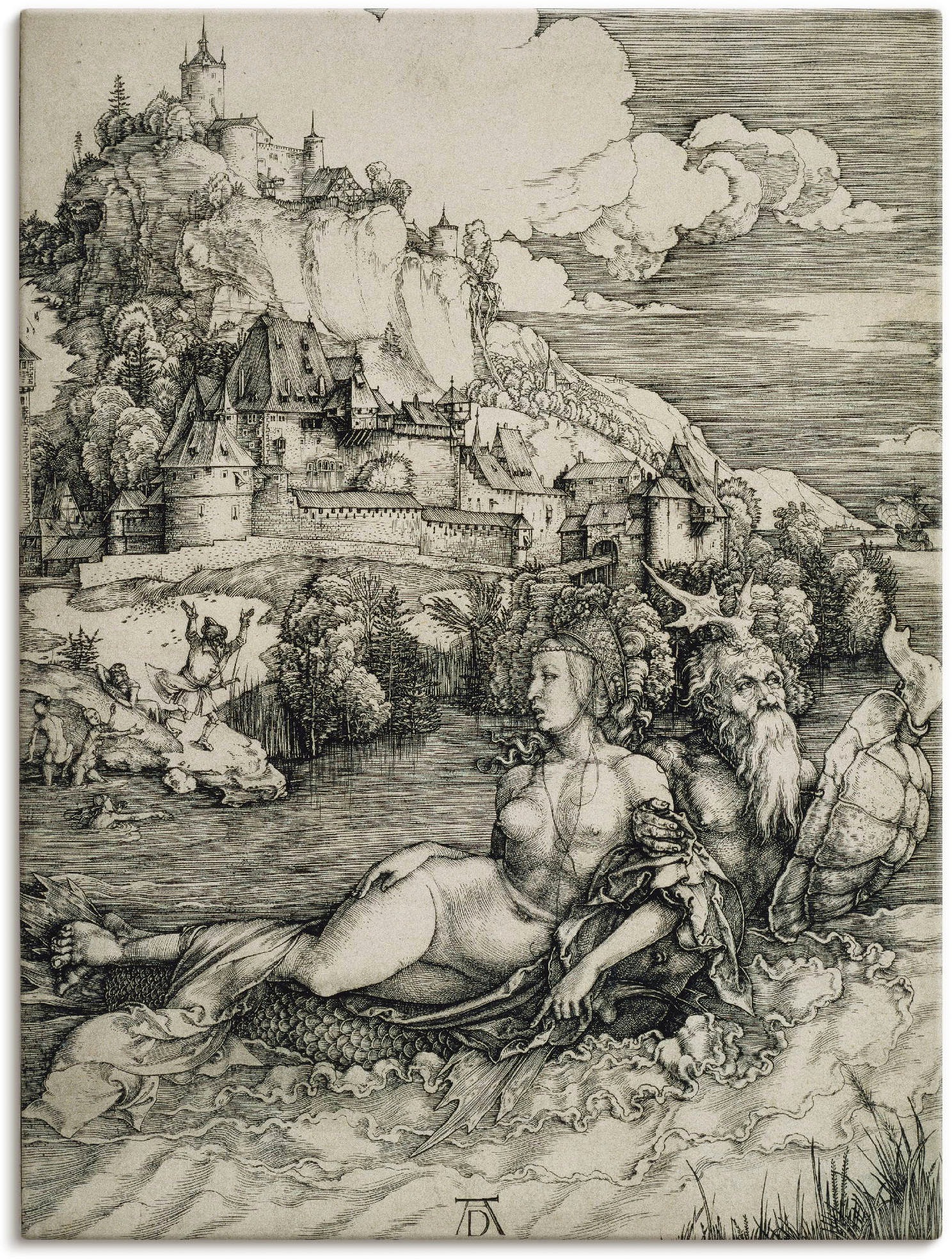 Image of Artland Wandbild »Das Meerwunder. Um 1498«, Gruppen & Familien, (1 St.), in vielen Grössen & Produktarten -Leinwandbild, Poster, Wandaufkleber / Wandtattoo auch für Badezimmer geeignet bei Ackermann Versand Schweiz