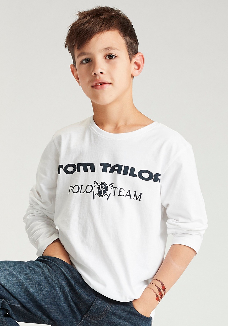 Image of TOM TAILOR Polo Team Langarmshirt, mit dunklem Druck bei Ackermann Versand Schweiz