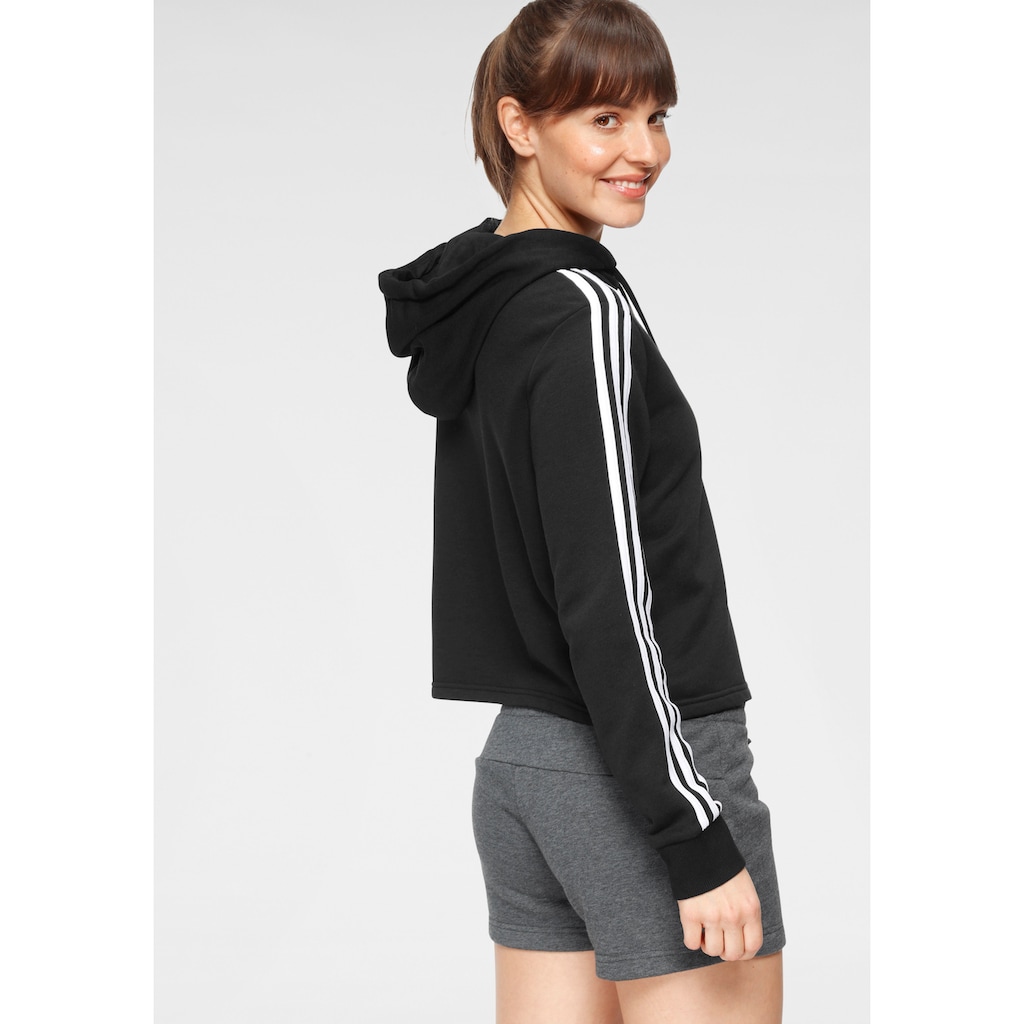 adidas Sportswear Kapuzensweatjacke »ESSENTIALS 3-STREIFEN CROPPED HOODIE«, (1 tlg.)