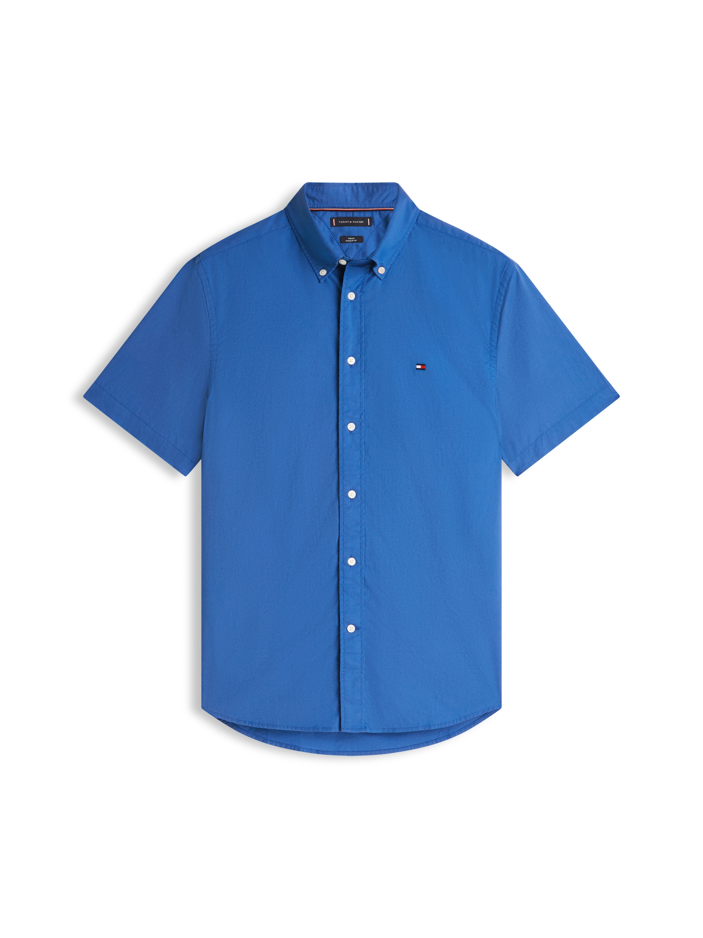 Tommy Hilfiger Chemise à manches courtes »FLEX POPLIN SOLID« Regular fit mit Button-Down-Kragen
