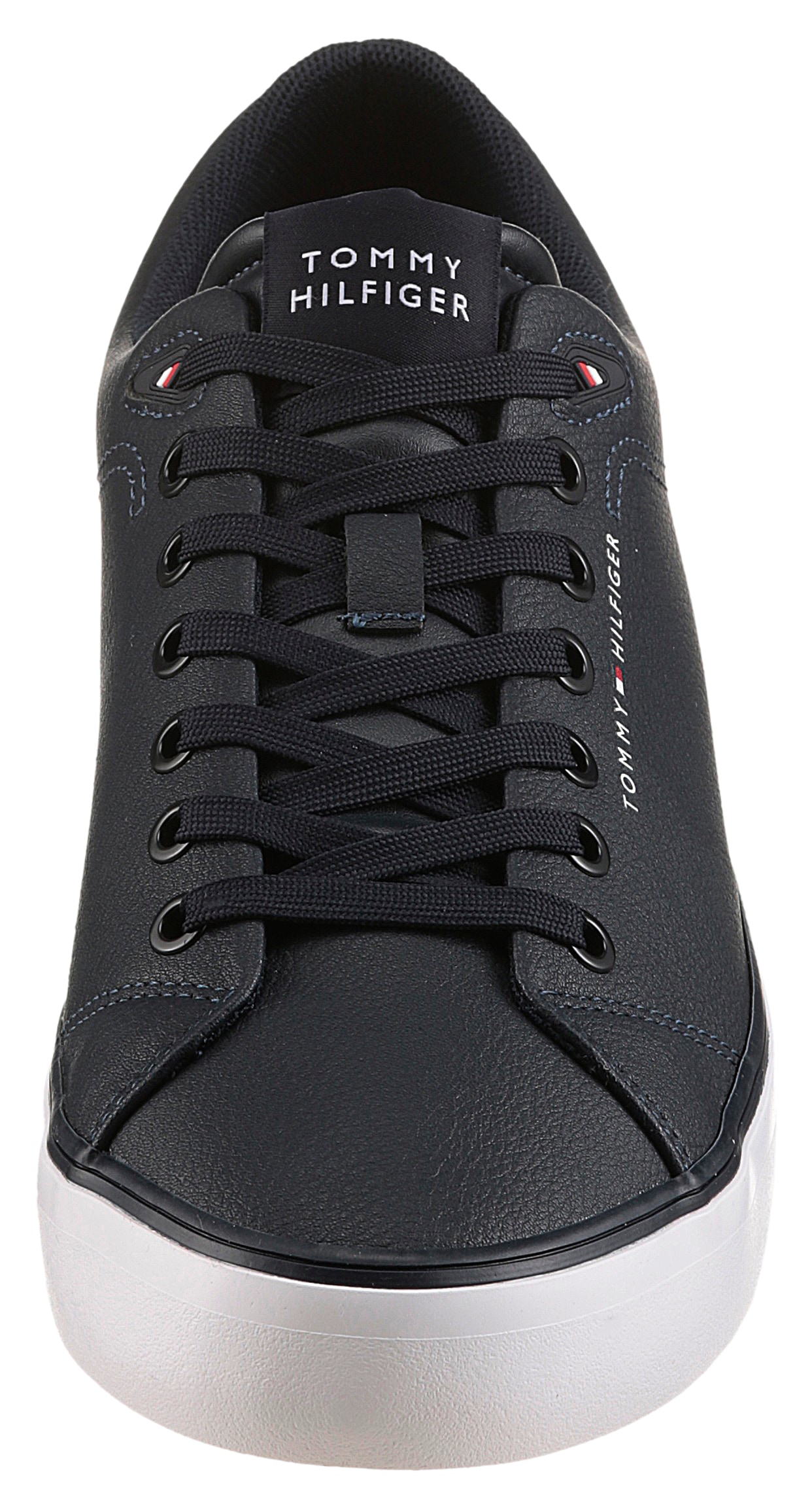 Tommy Hilfiger Sneakers »TH HI VULC CORE LOW LTH II ESS«  , Freizeitschuh, Halbschuh, Schnürer in schmaler Form