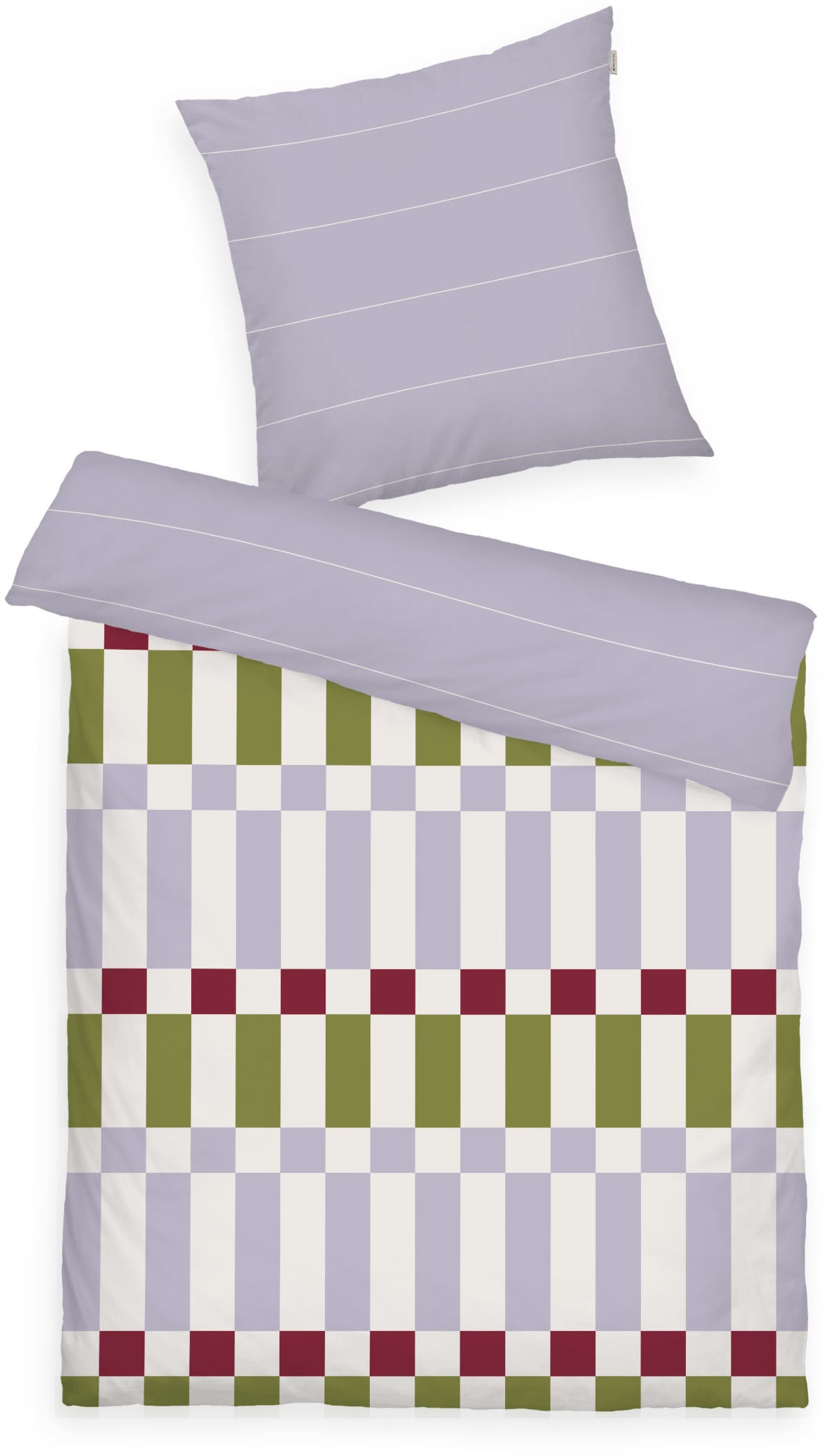 TOM TAILOR HOME Linge de lit réversible »BOLD CHECK in Gr. 135x200cm oder 155x220cm« 2 cuis new bedroom, étiquette tissée