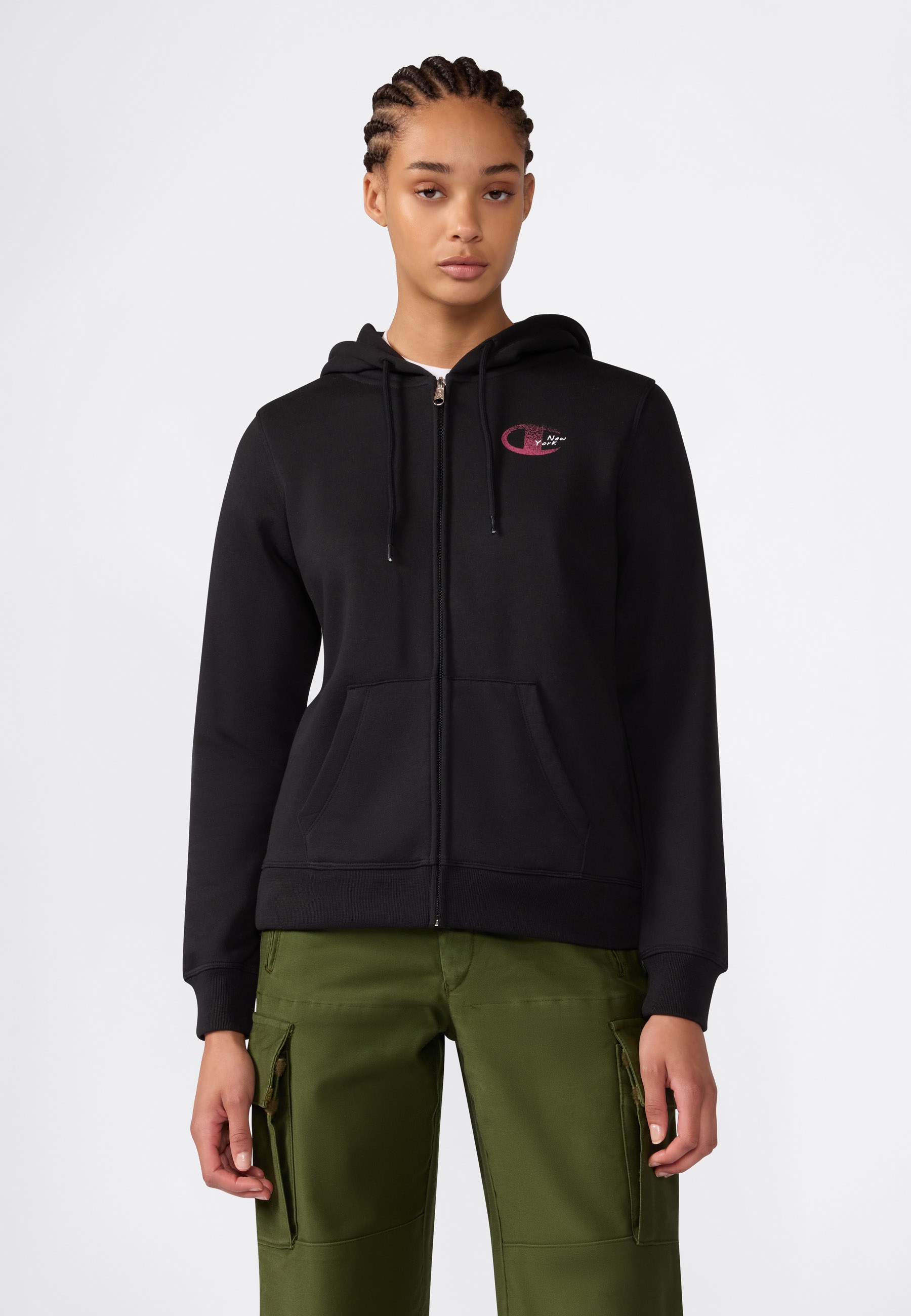 Champion Kapuzensweatjacke »SPORTWEAR ZIP-UP HOODIE Slim Fit« mit durchgehendem Reissverschluss, körpernahe Passform