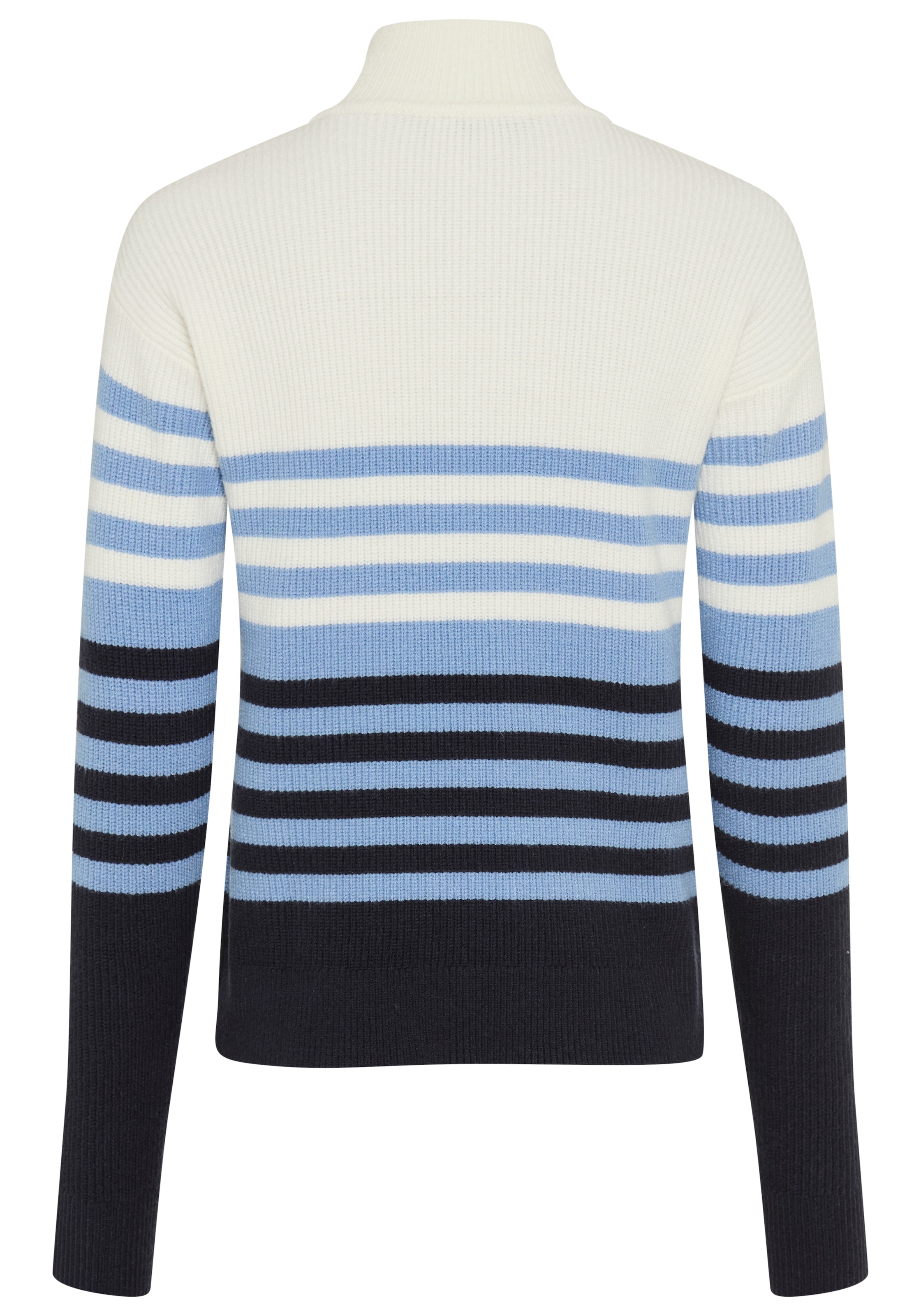 Laura Scott Pull en tricot »im maritimen Streifenlook mit Troyerkragen« avec coupe à la hanche