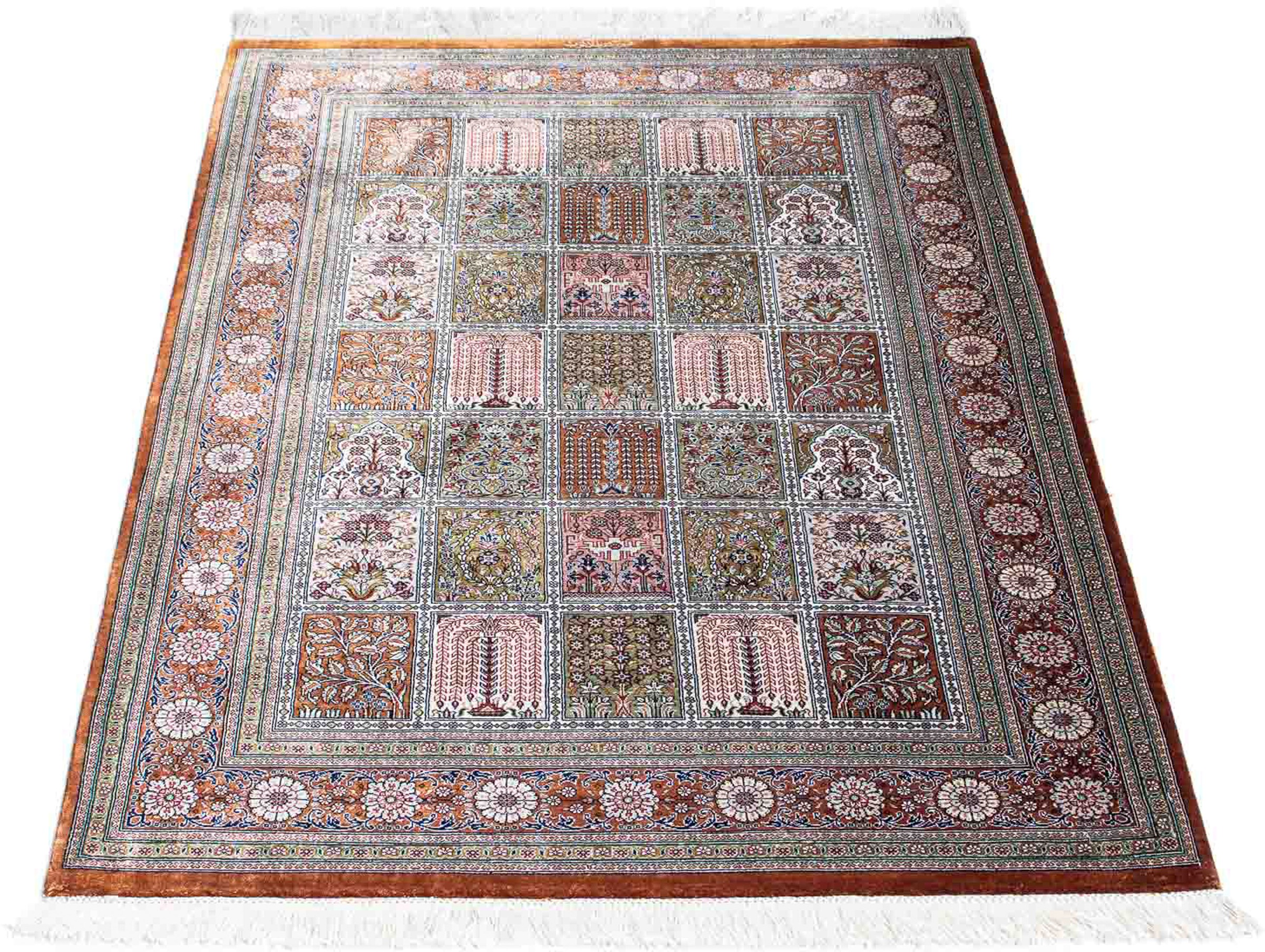 Image of morgenland Orientteppich »Perser - Ghom - 124 x 82 cm - mehrfarbig«, rechteckig, 10 mm Höhe, Wohnzimmer, Handgeknüpft, Einzelstück mit Zertifikat bei Ackermann Versand Schweiz