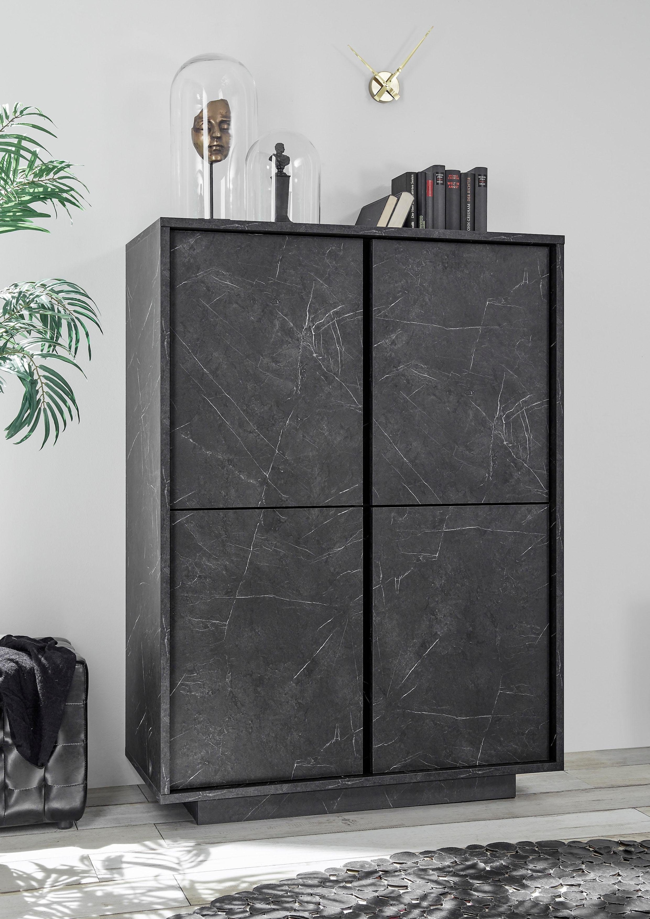 Image of Home affaire Highboard "Carrara" grifflos