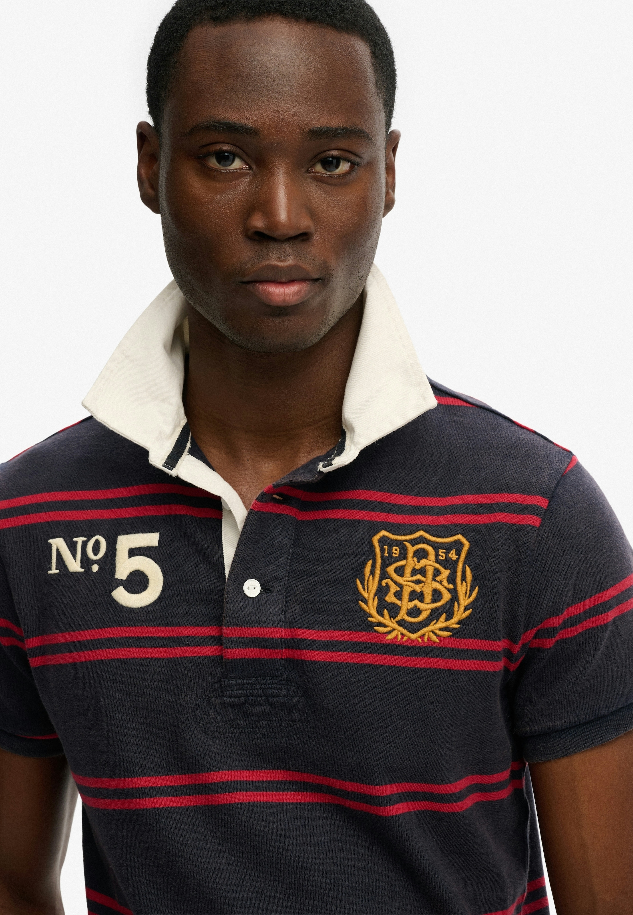 Superdry Polo »DOUBLE EMBLEM JERSEY SS RUGBY« im angesagten Rugby Stil
